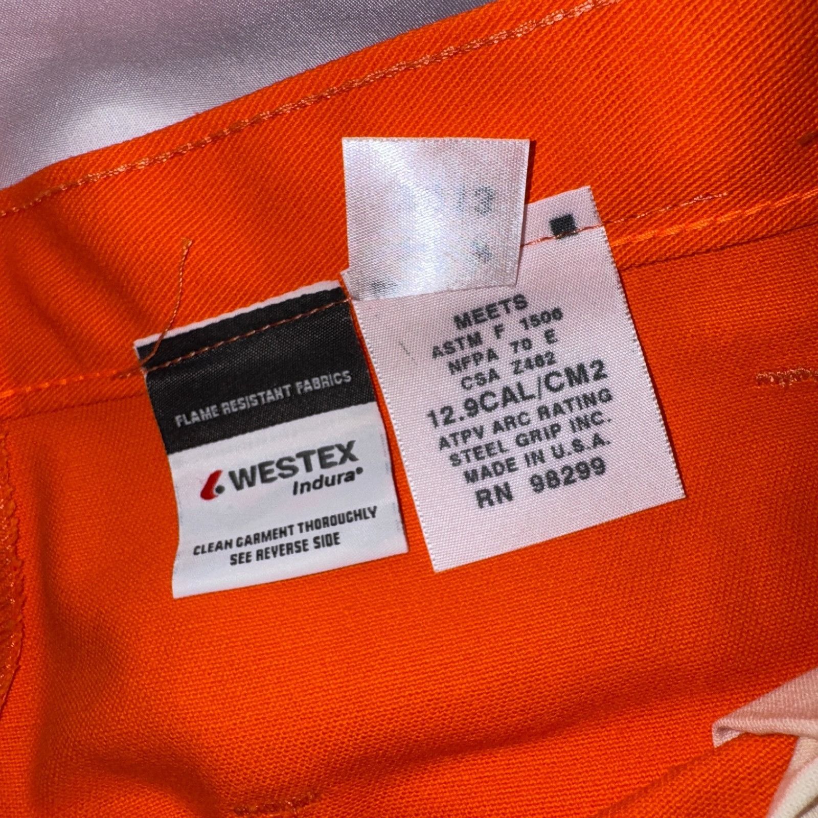 Other Steel Grip Westex Indura FR Flame Resistant Orange Welding W Size US 40 / EU 56 - 6 Thumbnail