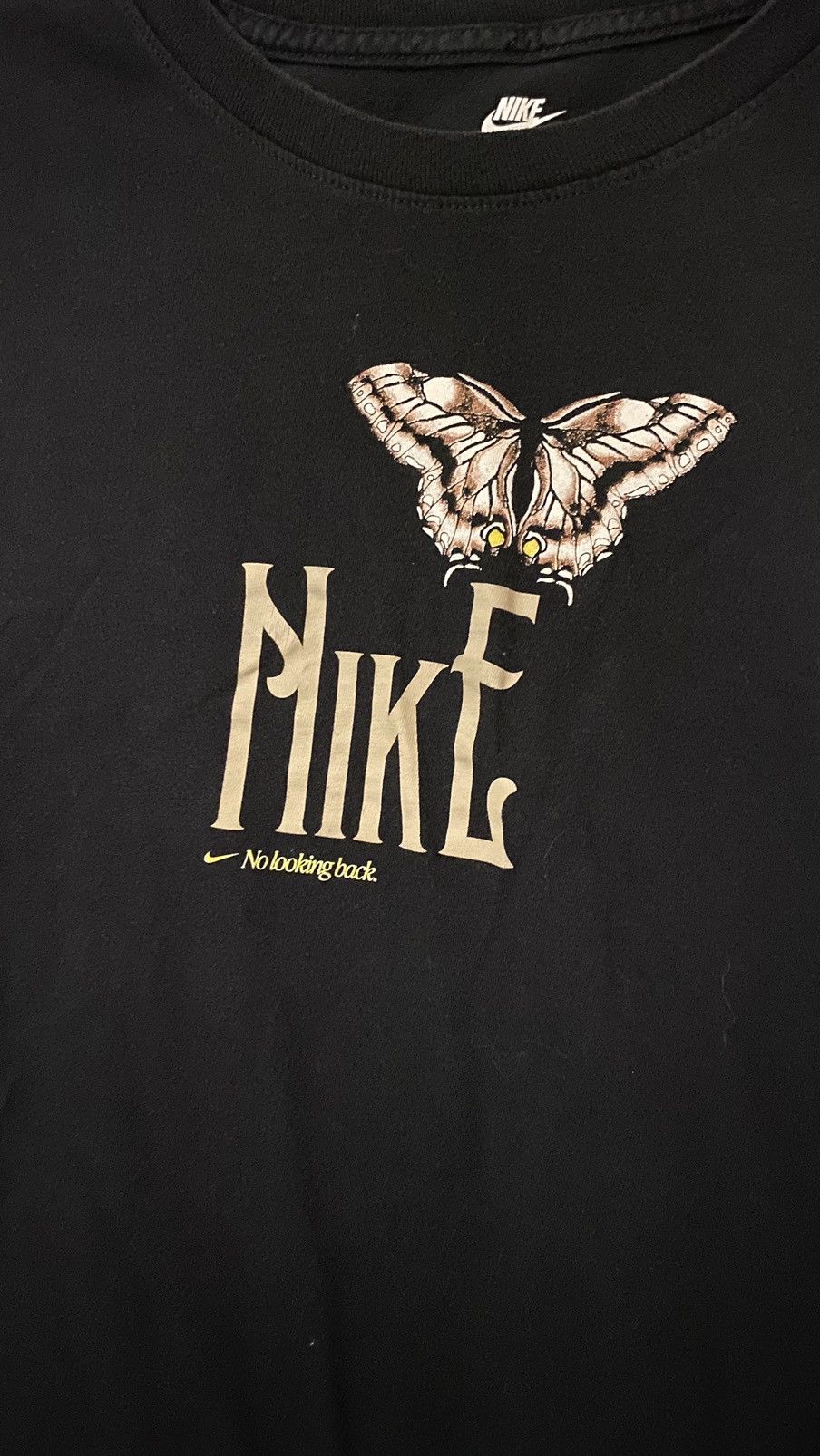 Nike Nike Black & Cream Butterfly Tee Size US L / EU 52-54 / 3 - 3 Thumbnail