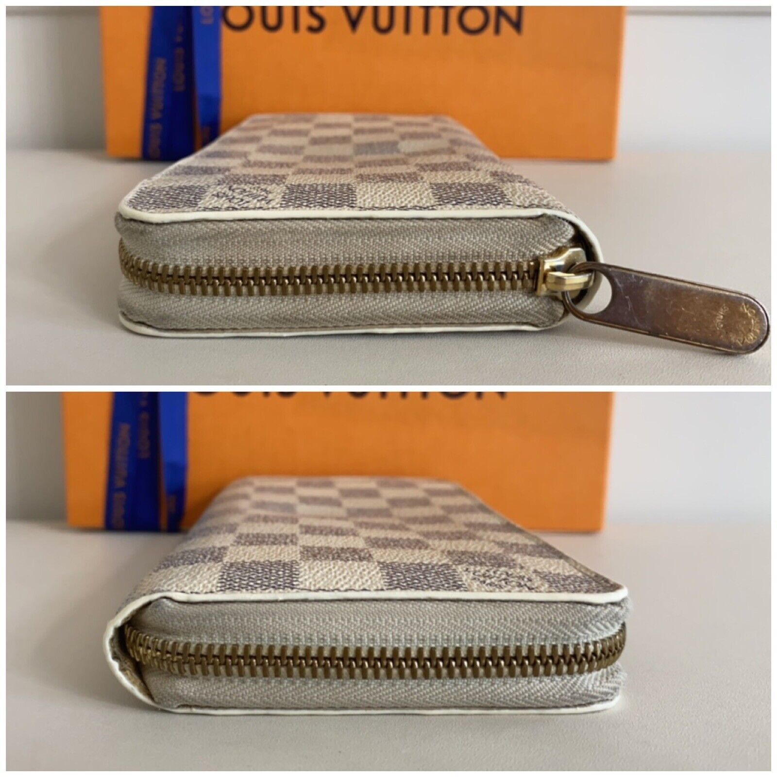 Louis Vuitton Louis Vuitton Damier Azur Leather Zippy Organizer Wallet Size ONE SIZE - 8 Thumbnail