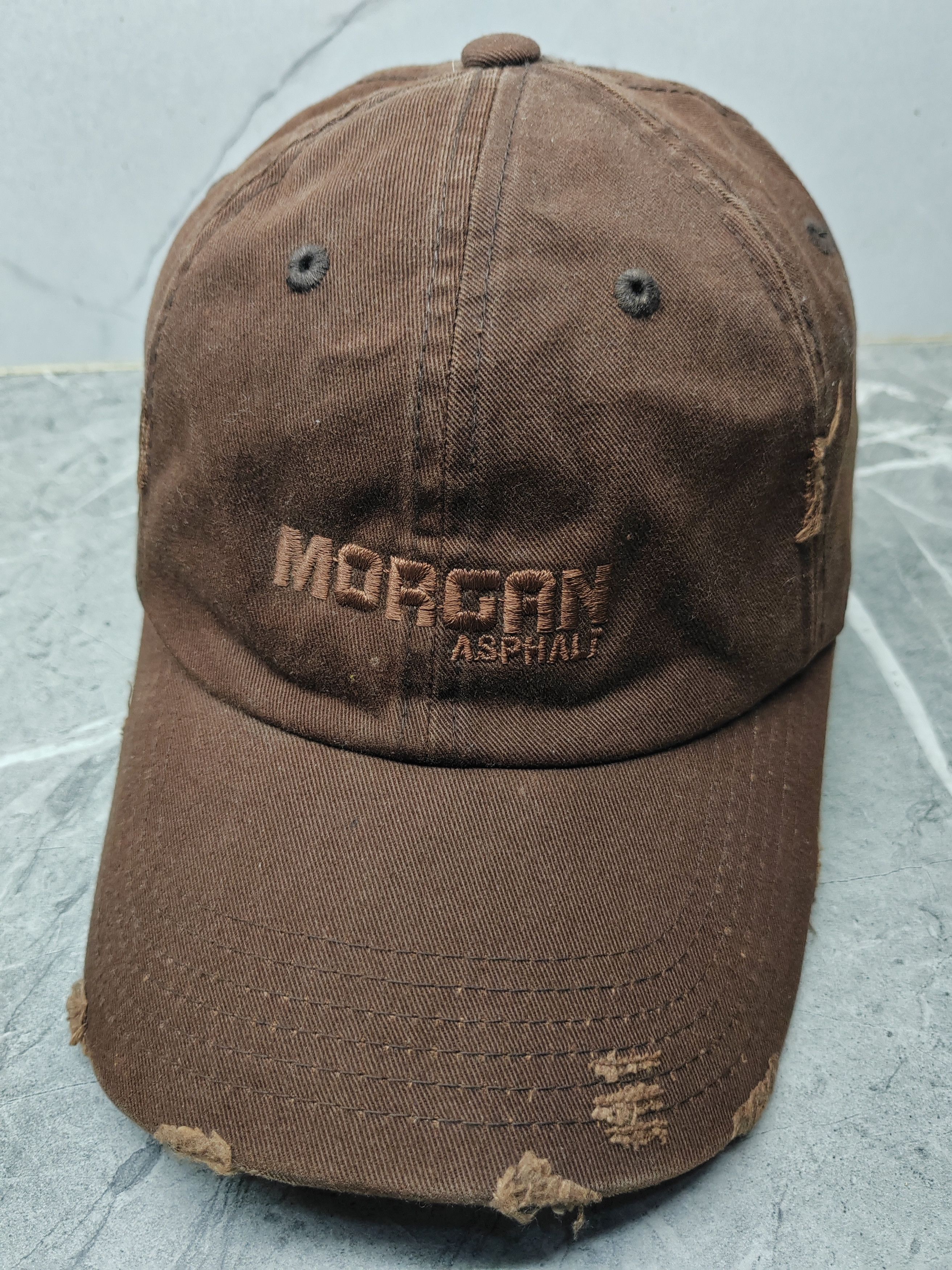 Japanese Brand Vintage Morgan Asphalt Distressed Style Cap Hat Size ONE SIZE - 1 Thumbnail