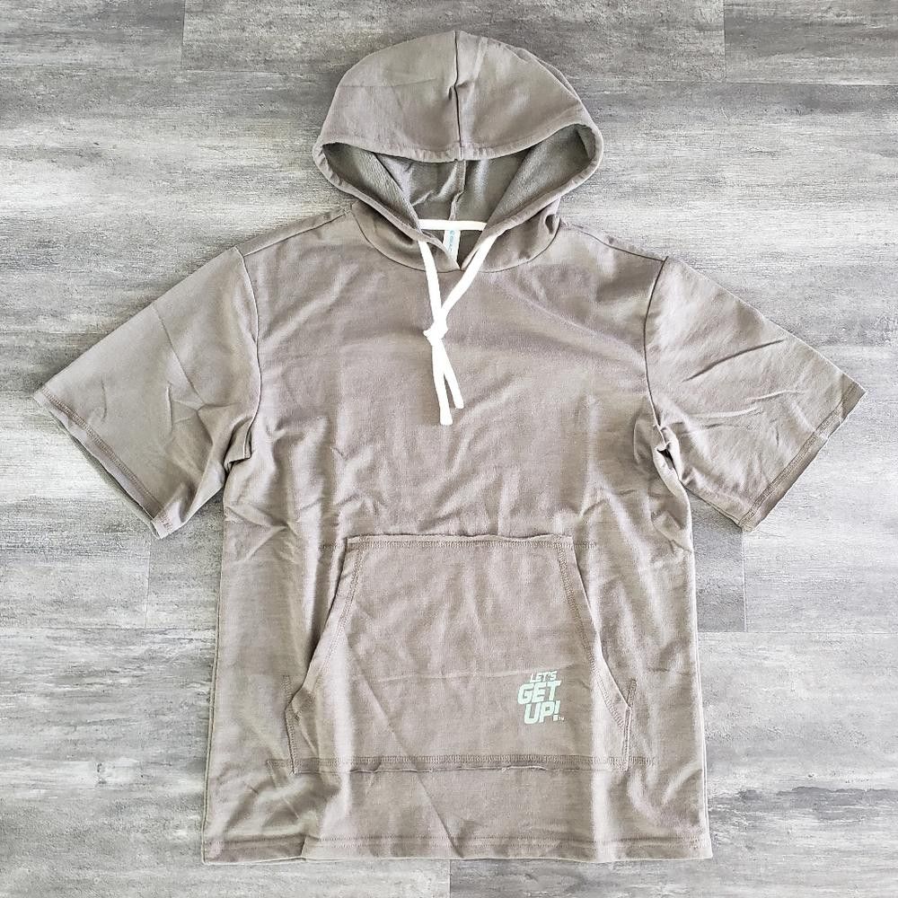 Designer Olive Lets Get Up BeachBody Hoodie Short Sleeve Size US XS / EU 42 / 0 - 1 Thumbnail