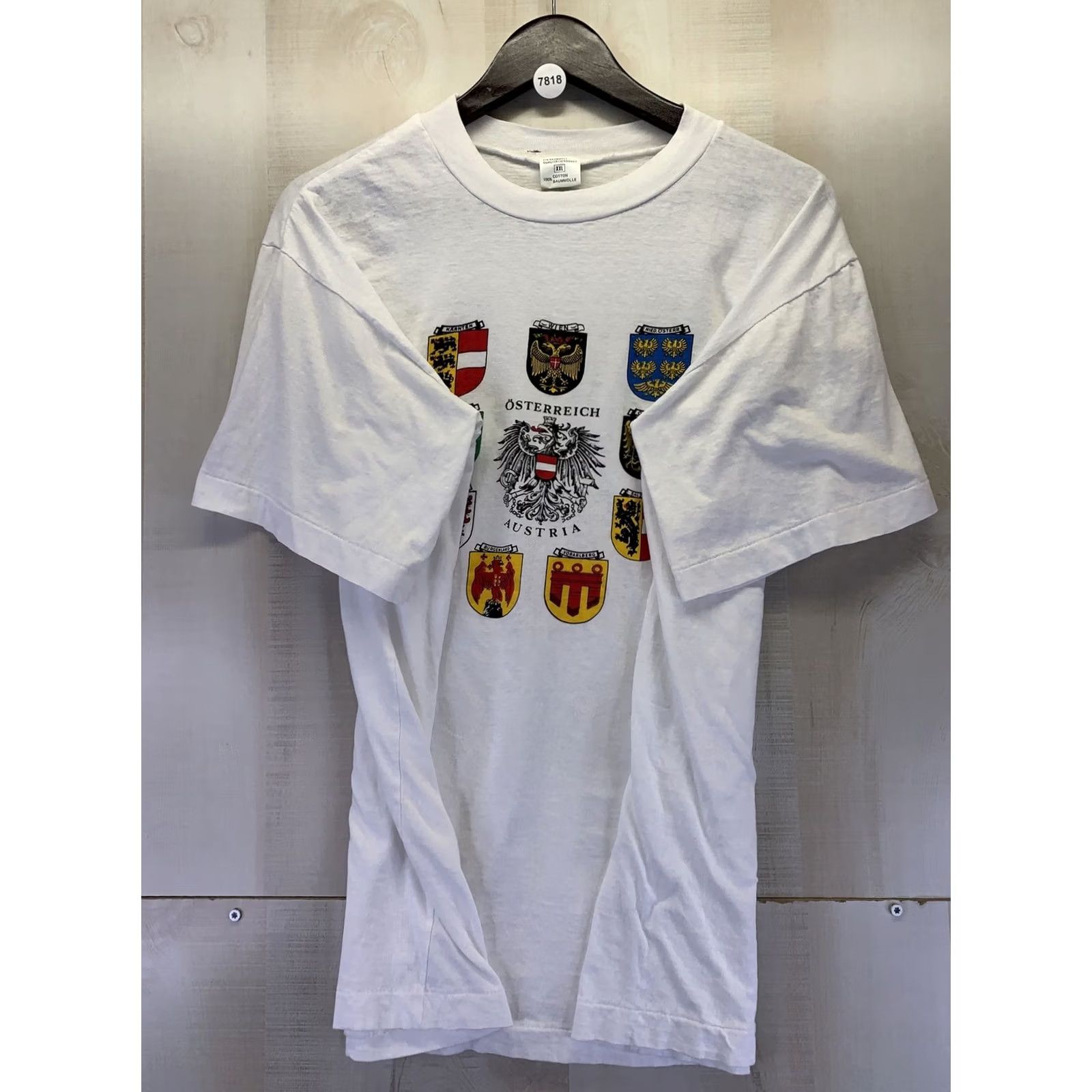Vintage VINTAGE Österreich Austria Mens Graphic T Shirt 2XL White 1990s Single Stitch Short Sleeve Cotton Graphic Tee Mens Decade 1990s Size US XXL / EU 58 / 5 - 4 Thumbnail