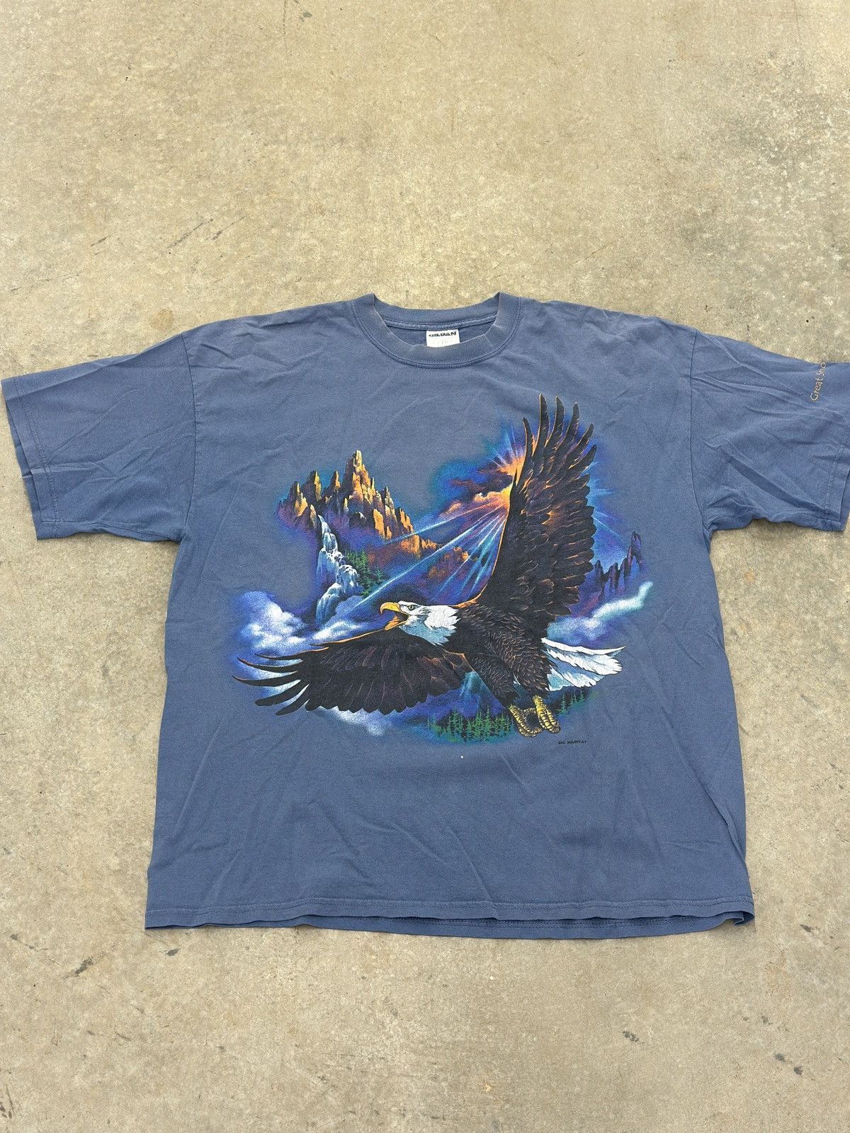 Vintage VTG 1999 Gildan Eagle Tee Size US XXL / EU 58 / 5 - 1 Thumbnail