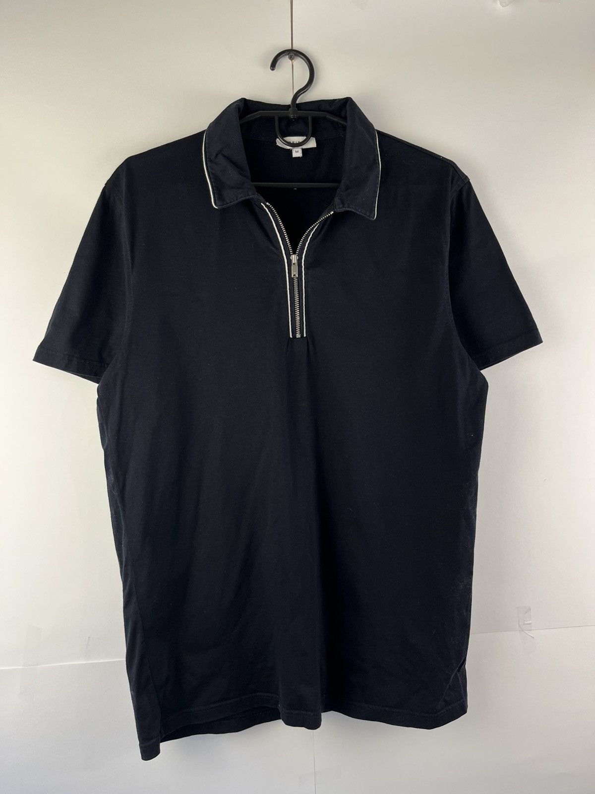 Reiss Reiss Nathan Solid Cotton 1/4 Zip Polo Shirt Size US M / EU 48-50 / 2 - 1 Thumbnail