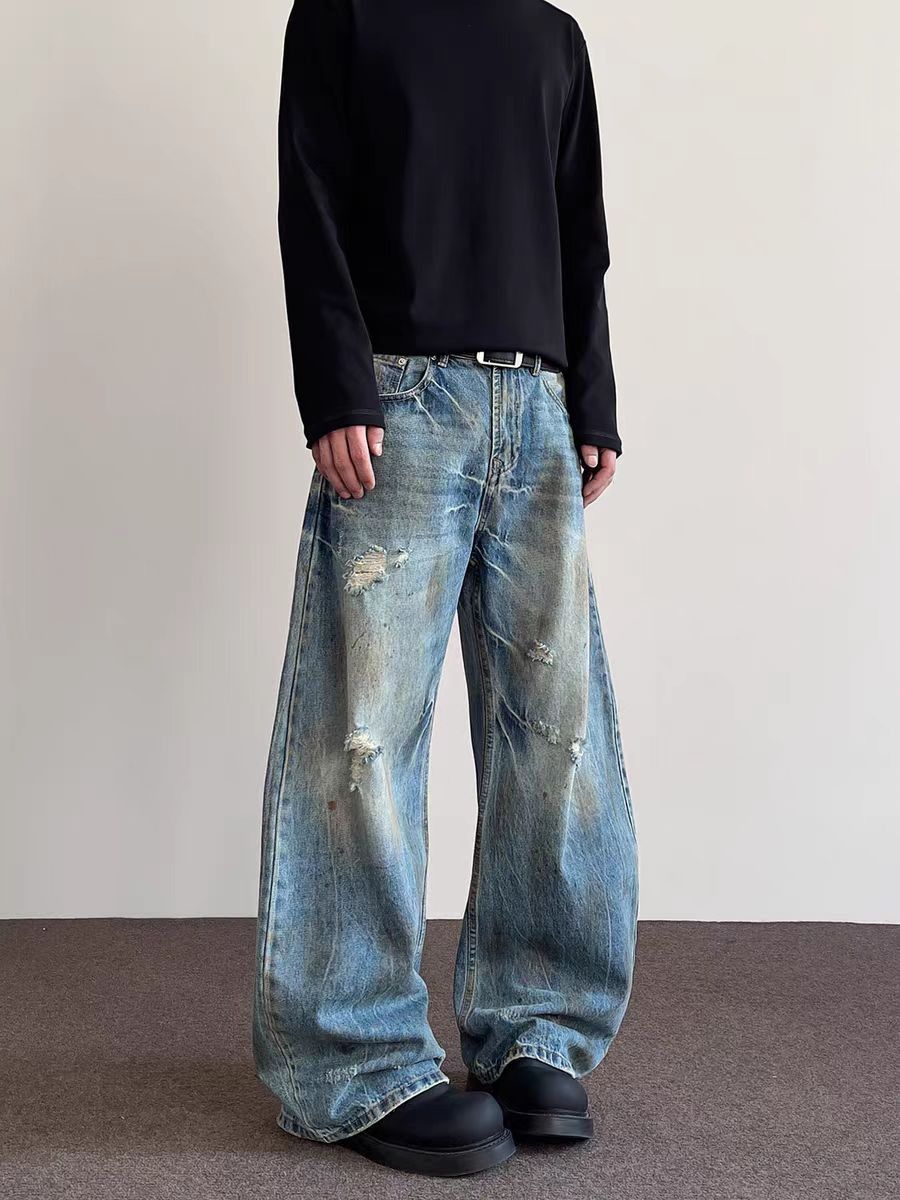 Japanese Brand × Jean Vintage street ripped machete old micro flare jeans Size US 34 / EU 50 - 2 Thumbnail