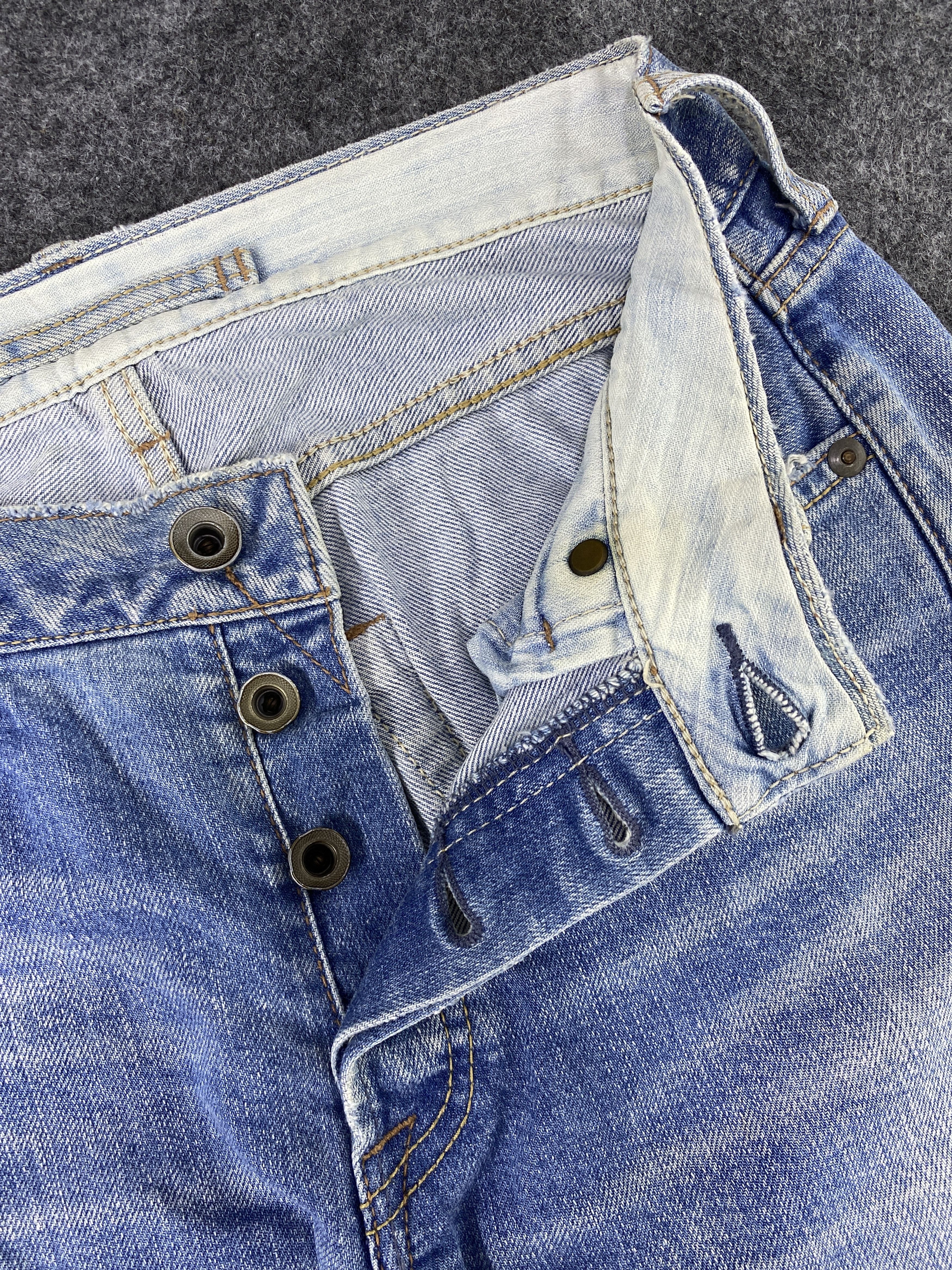Japanese Brand GOA NIMES SELVEDGE BLUE WASH JEANS -J1132 Size US 28 / EU 44 - 8 Thumbnail