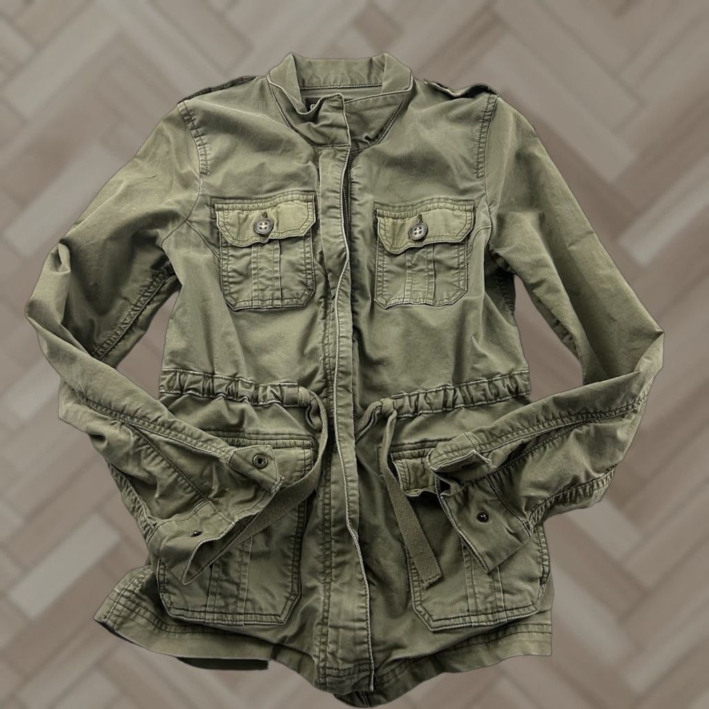 Lucky Brand Lucky Brand Jacket Women S Green Full Zip Snap Button Casual Field Jacket Womens S Green Lucky Brand Jacket - Shirt Size S / US 4 / IT 40 - 1 Thumbnail