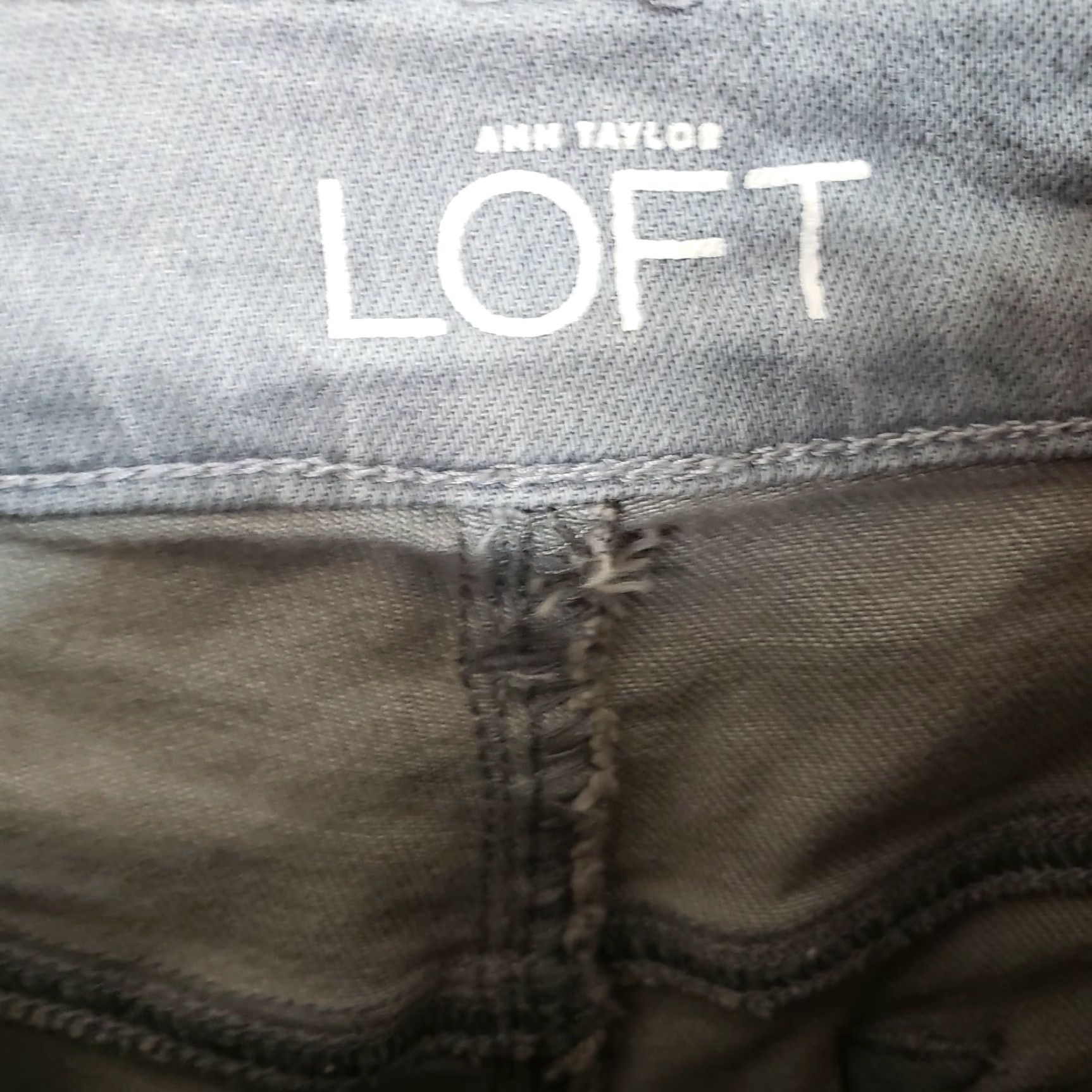 Loft VINTAGE Ann Taylor LOFT Womens Modern Skinny Jeans Sz 6 Solid Gray Low Rise Size 28" / US 6 / IT 42 - 6 Thumbnail