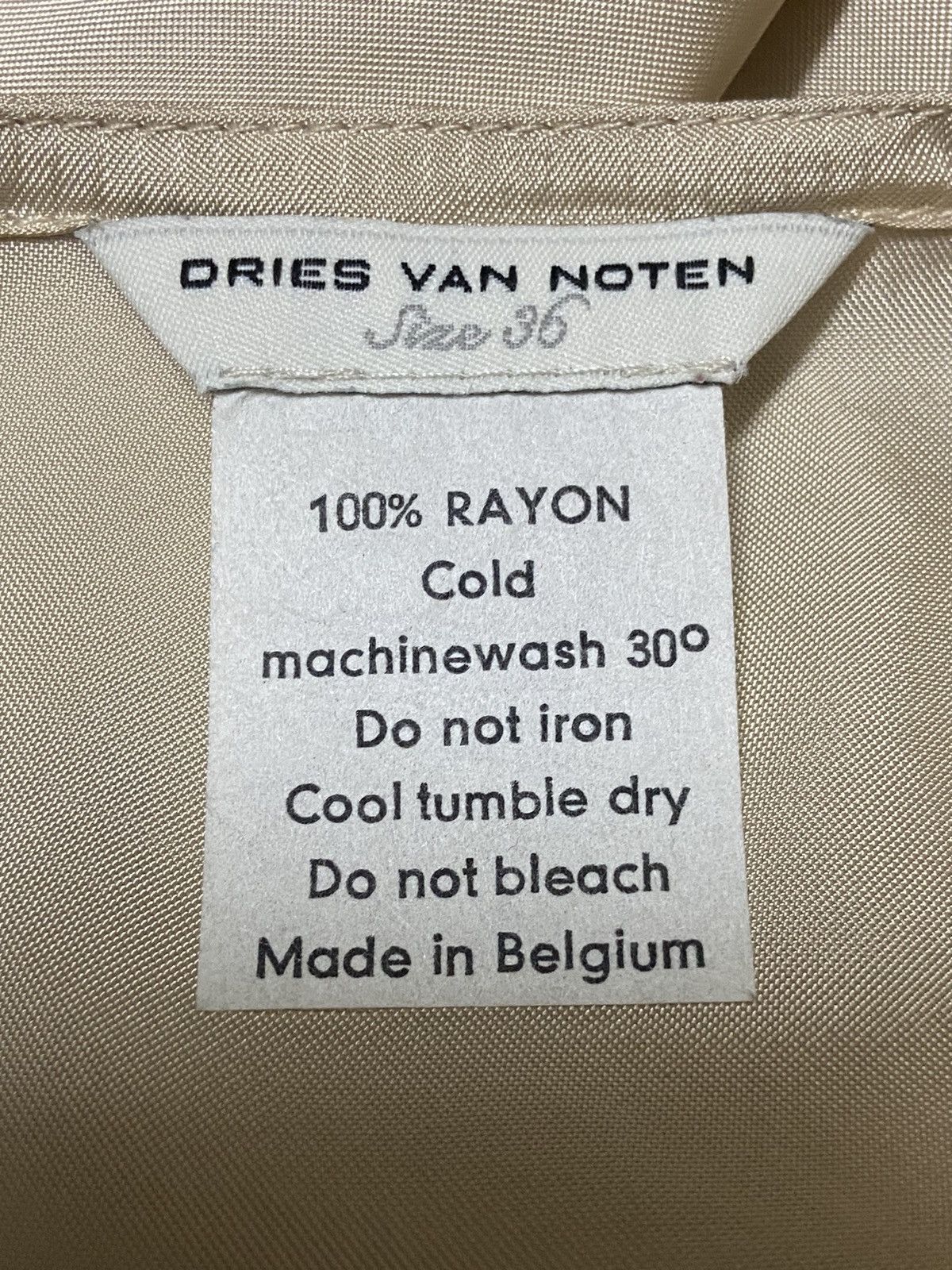 Designer × Dries Van Noten Dries Van Noten Gold Silk Midi Skirt Size 31" - 5 Thumbnail