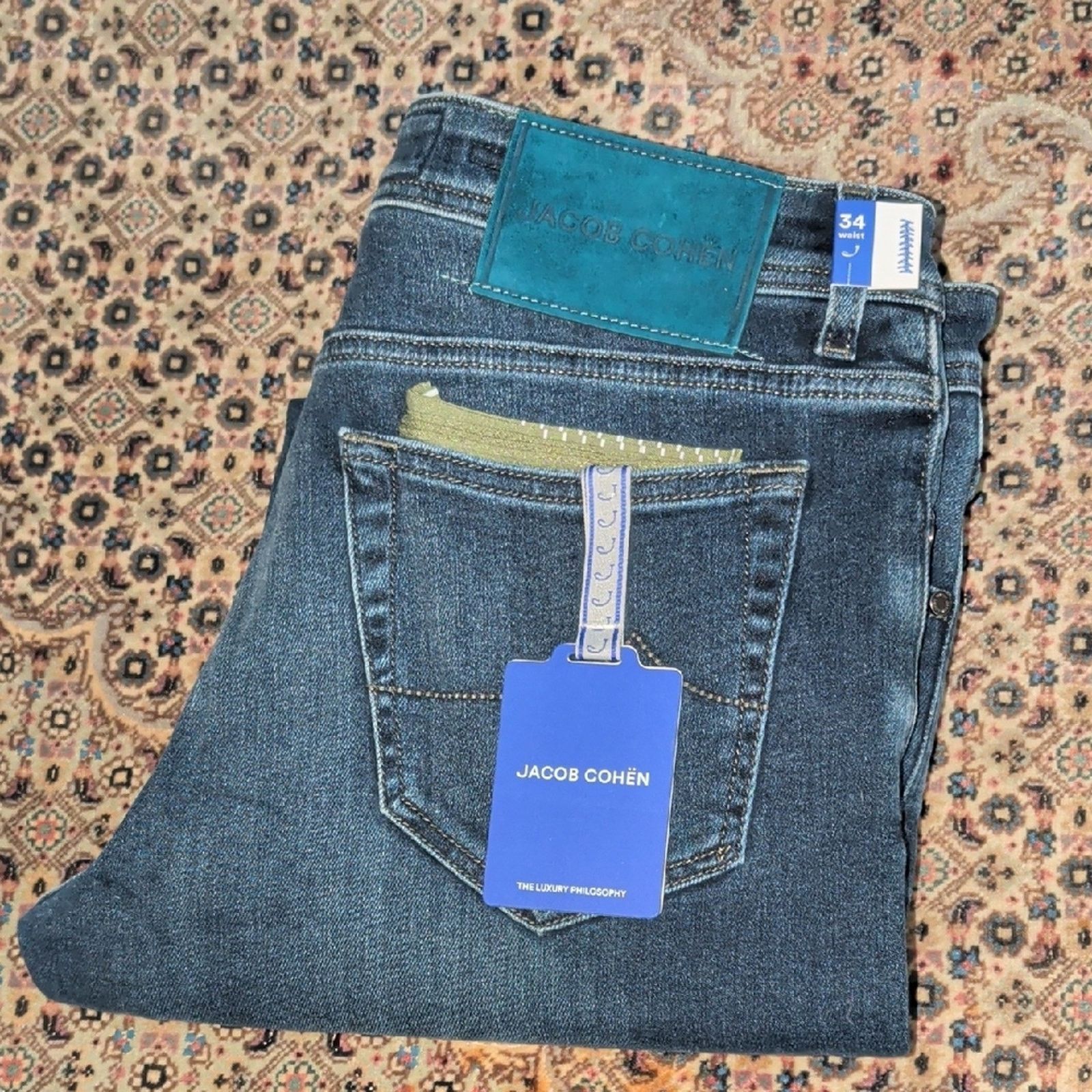 Jacob Cohen Jacob Cohen Men's Dark Blue Slim Jeans Size 34 Size US 34 / EU 50 - 1 Thumbnail