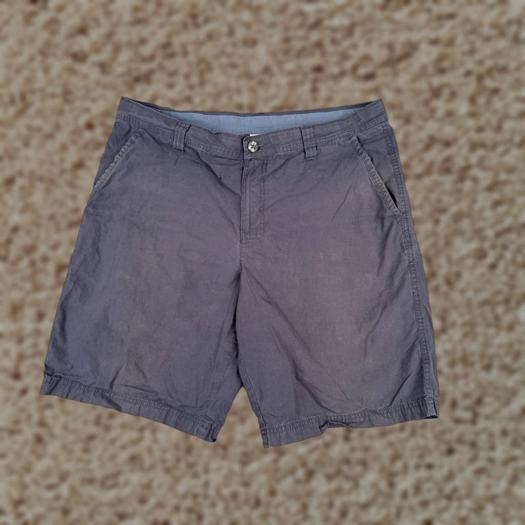 Vintage Columbia Shorts Men 36 Blue Chino 100% Cotton Casual Hiking Camp 36x10 Size US 36 / EU 52 - 1 Thumbnail