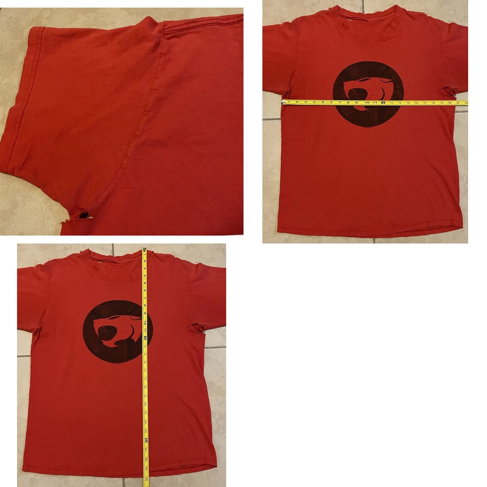 Vintage VINTAGE Thundercats Shirt M Thrashed Faded Distressed Red M Warner Bros Cartoon TV 90s Grunge Mens Shirt Size US M / EU 48-50 / 2 - 10 Thumbnail