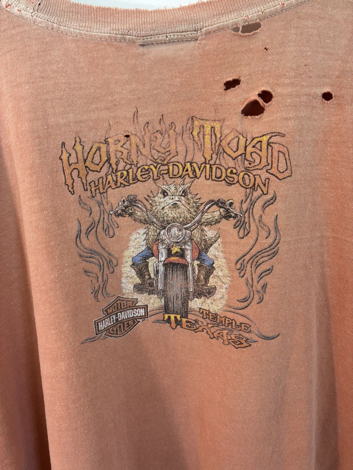 Harley Davidson Sun Faded Thrashed Orange Harley Davidson Cut Off Size US XXL / EU 58 / 5 - 9 Thumbnail