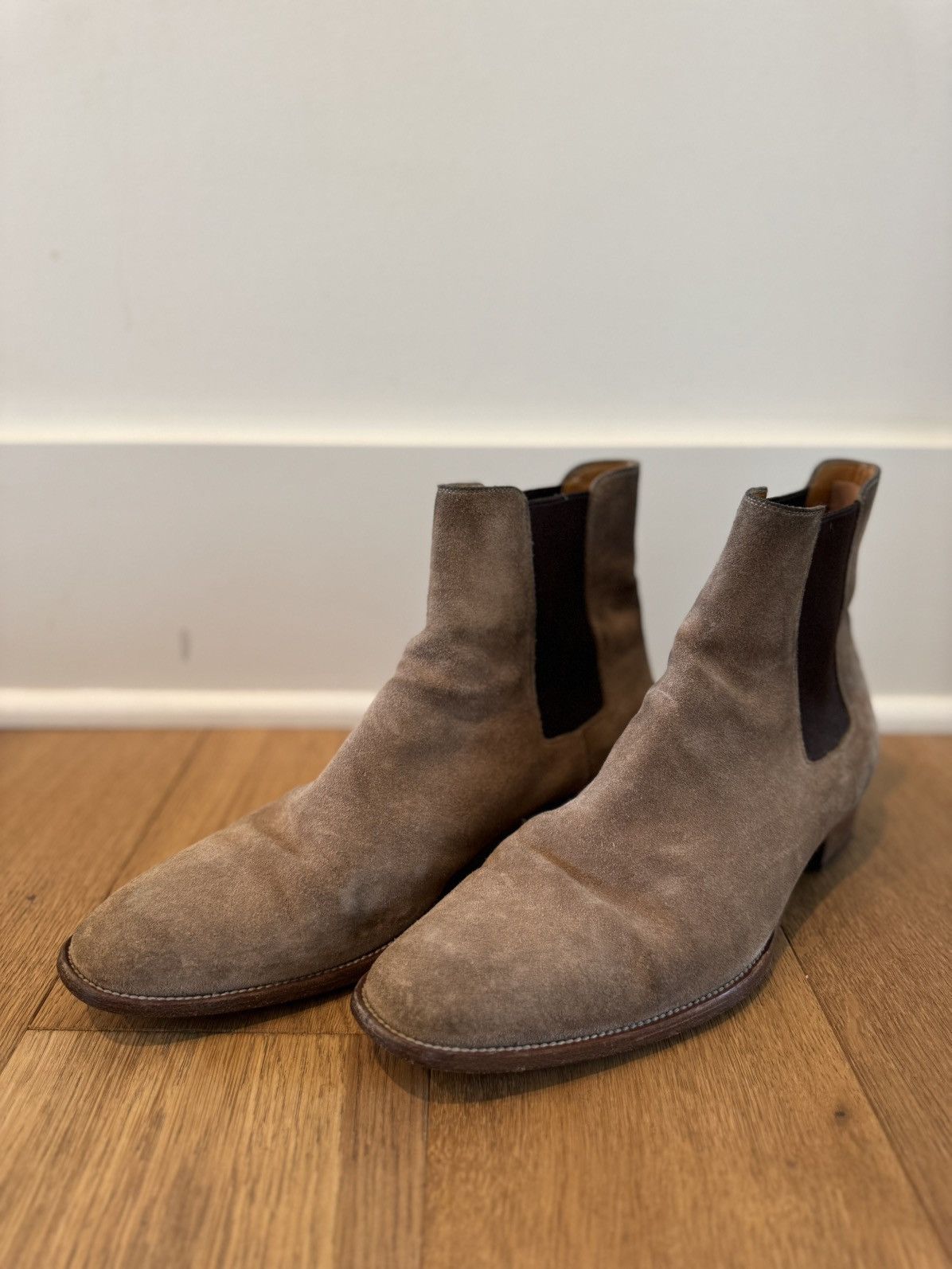 Saint Laurent Paris Saint Laurent Paris Suede Chelsea Boots Size US 11.5 / EU 44-45 - 3 Thumbnail