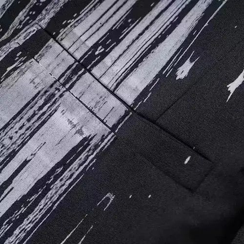 Japanese Brand Paint Effect Button Suit Jacket Size 36R - 4 Thumbnail