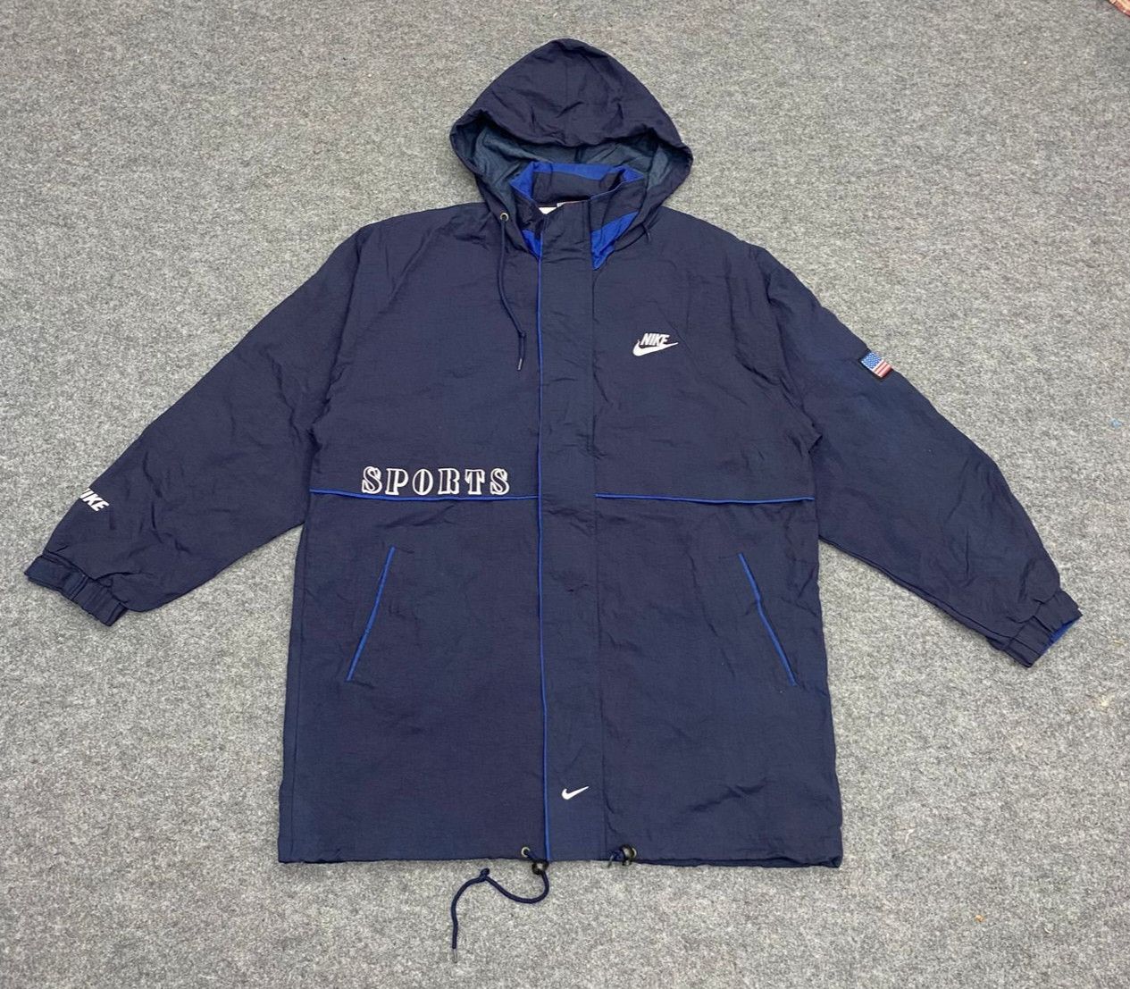 Nike 💥Best Offer💥Vintage 90s Nike Sport Windbreaker Hoodies Size US XXL / EU 58 / 5 - 1 Thumbnail