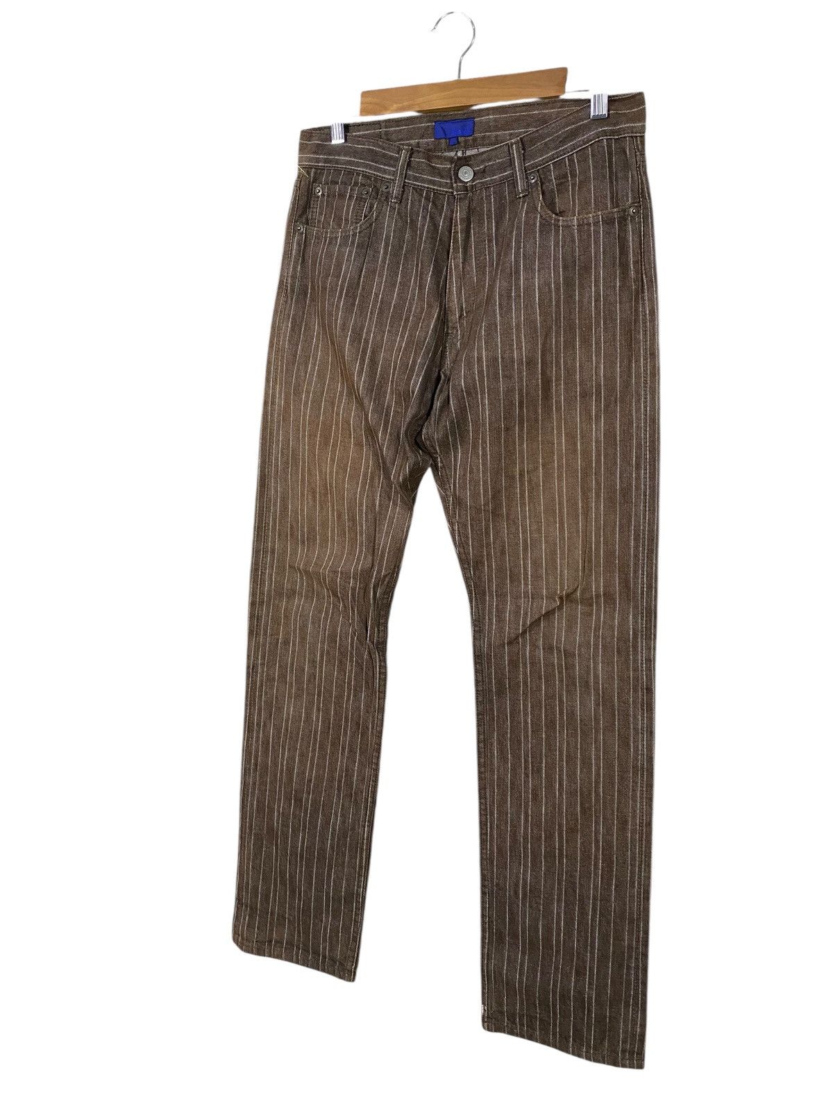 Beams Plus Vintage beams striped denim sun faded nice design Size US 30 / EU 46 - 4 Thumbnail