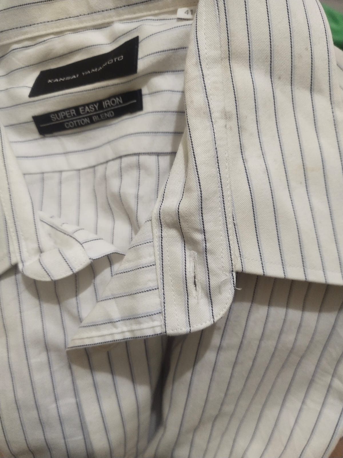 Designer × Japanese Brand × Kansai Yamamoto Kansai Yamamoto Striped Stained Longsleeve Shirt Size US L / EU 52-54 / 3 - 9 Thumbnail