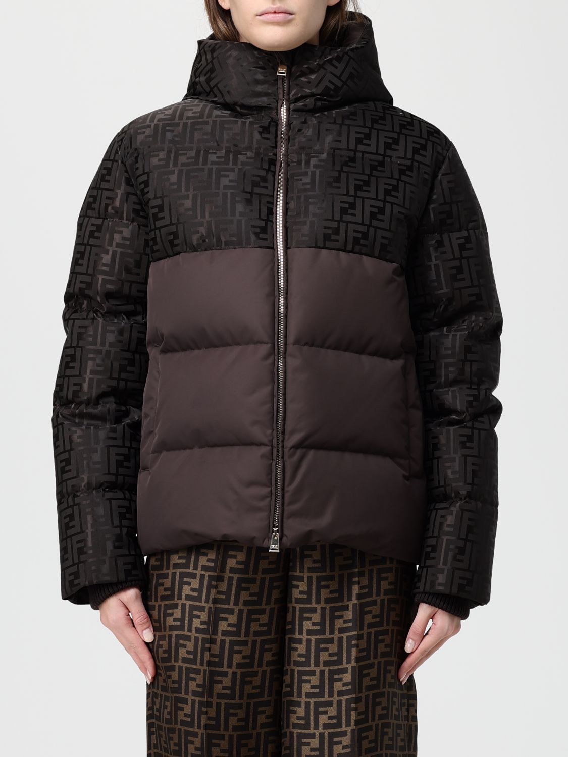 Fendi Fendi Jacket Woman Brown Size XS / US 0-2 / IT 36-38 - 1 Thumbnail