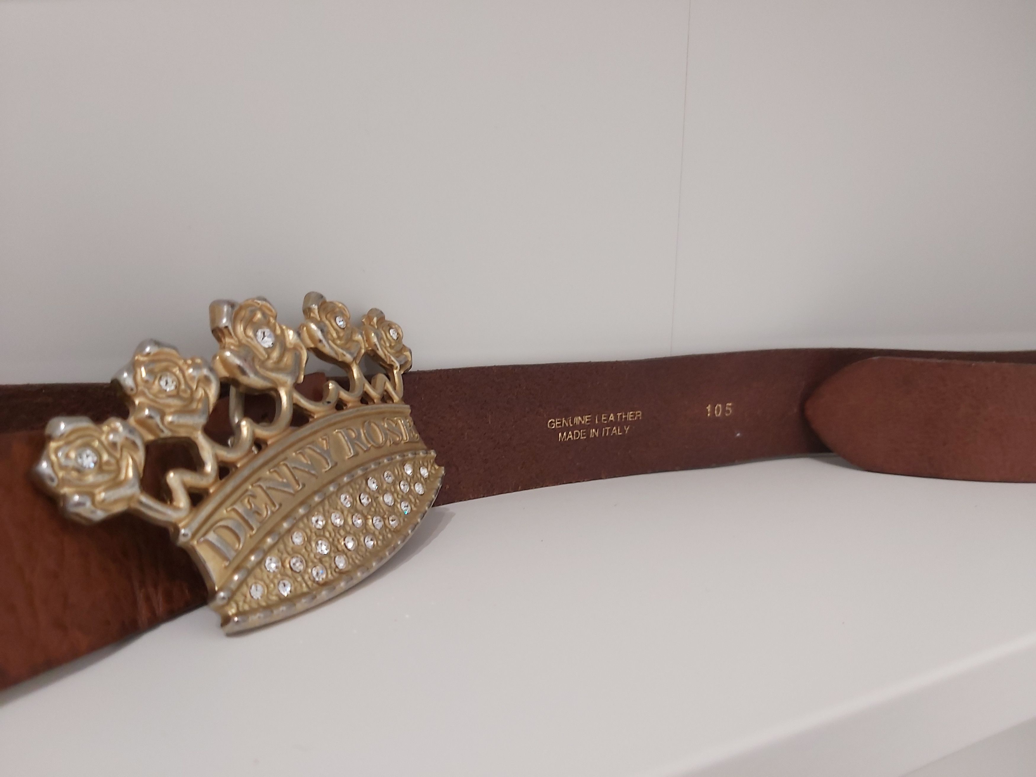 Other Y2K Denny Rose belt. Large crown crystals leather Italy Size ONE SIZE - 8 Thumbnail
