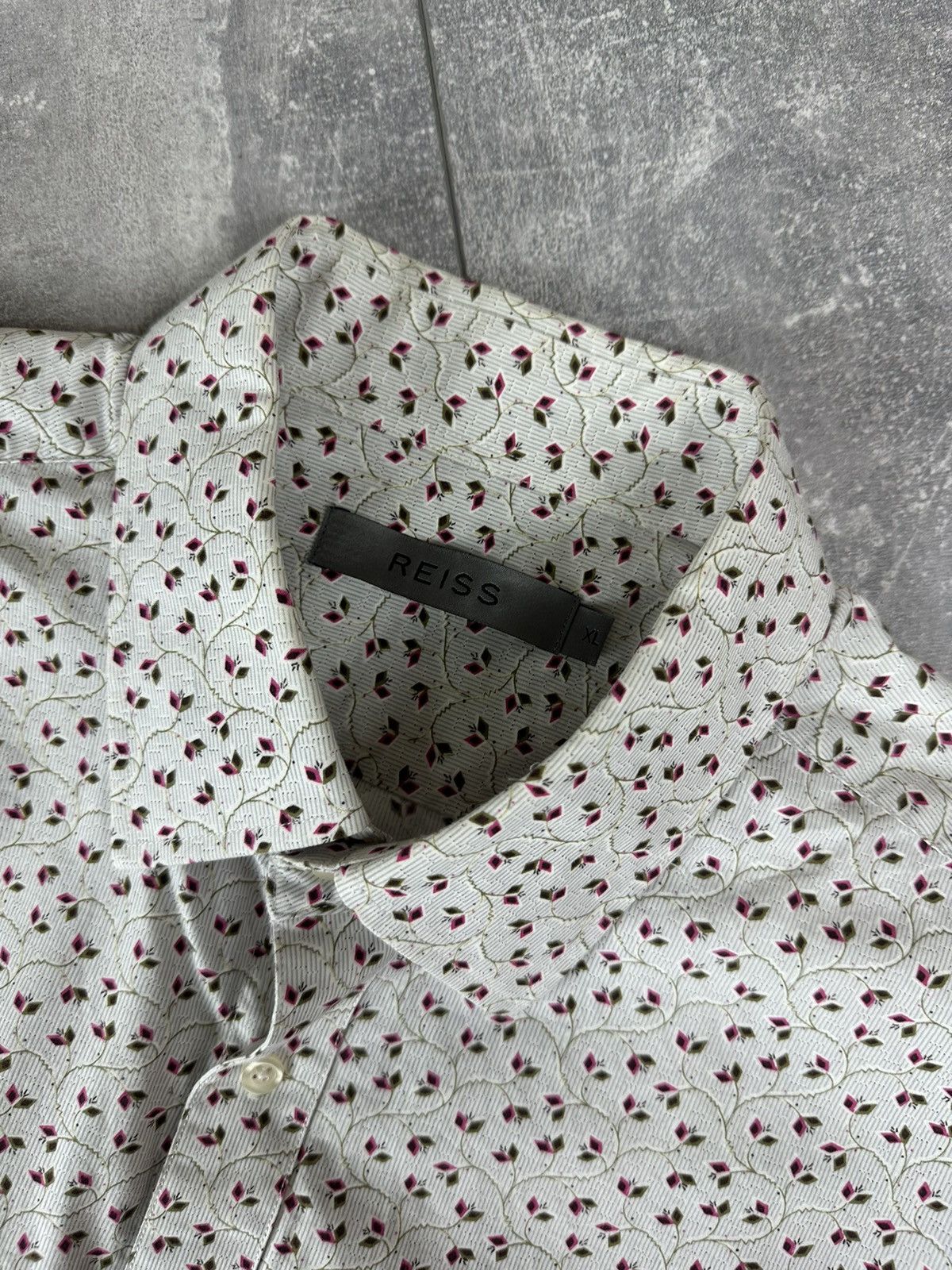 Reiss Reiss Mens Luxury Flower Print Shirt Button Up Size US XL / EU 56 / 4 - 4 Thumbnail