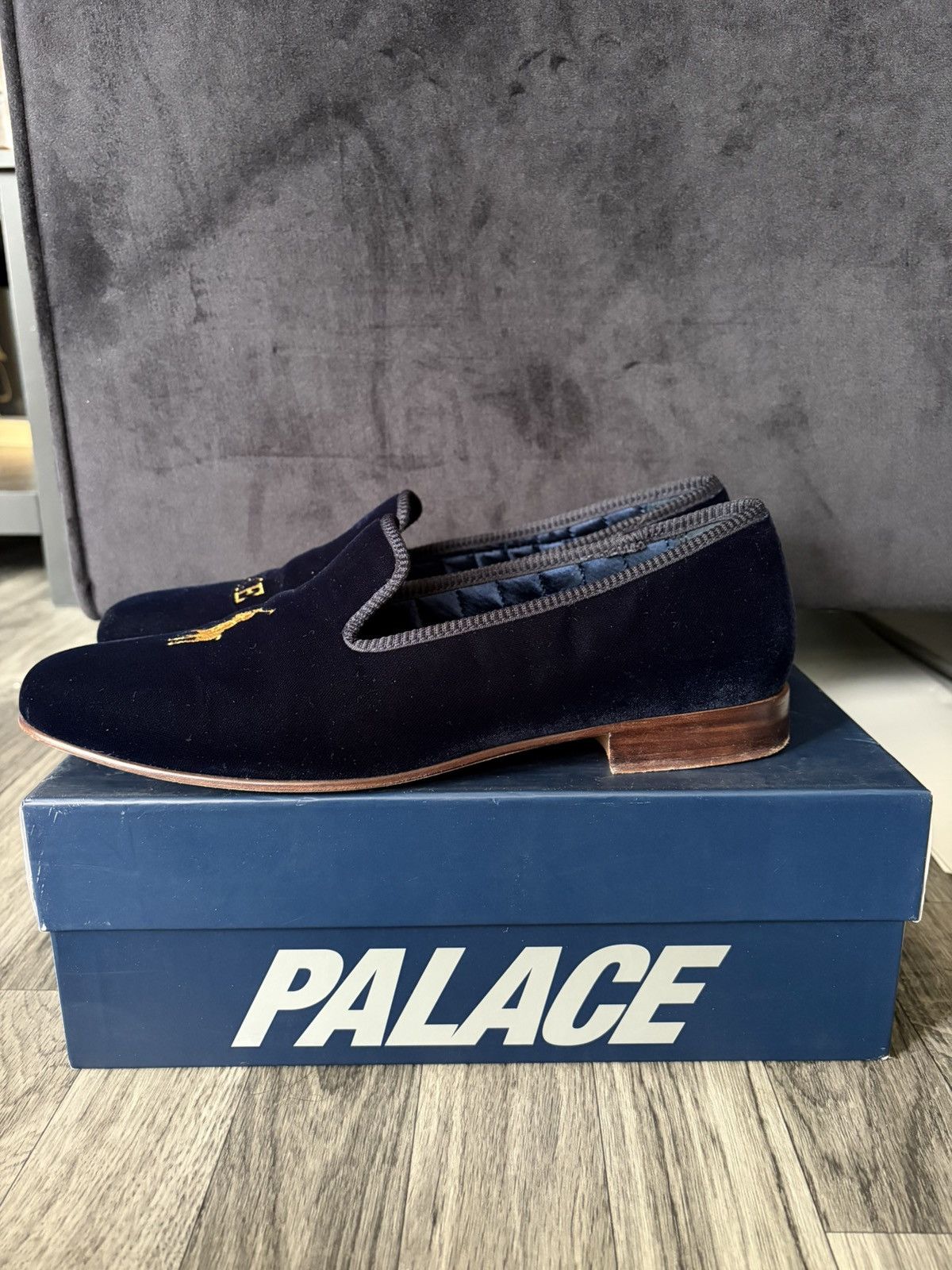Palace × Polo Ralph Lauren Formal Slipper - Navy Velvet Size US 10 / EU 43 - 3 Thumbnail