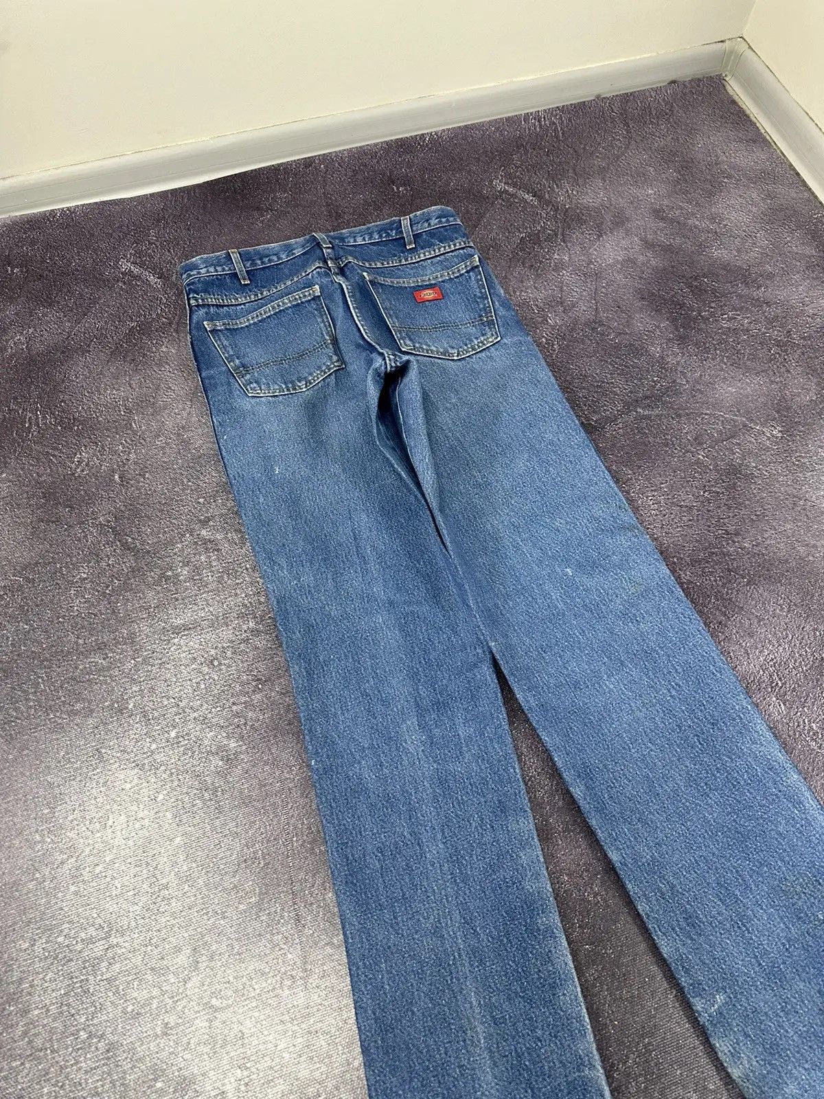 Dickies × Vintage Vintage Dickies Faded Blue Work Denim Hype Slim Flared Jeans Size US 34 / EU 50 - 5 Thumbnail