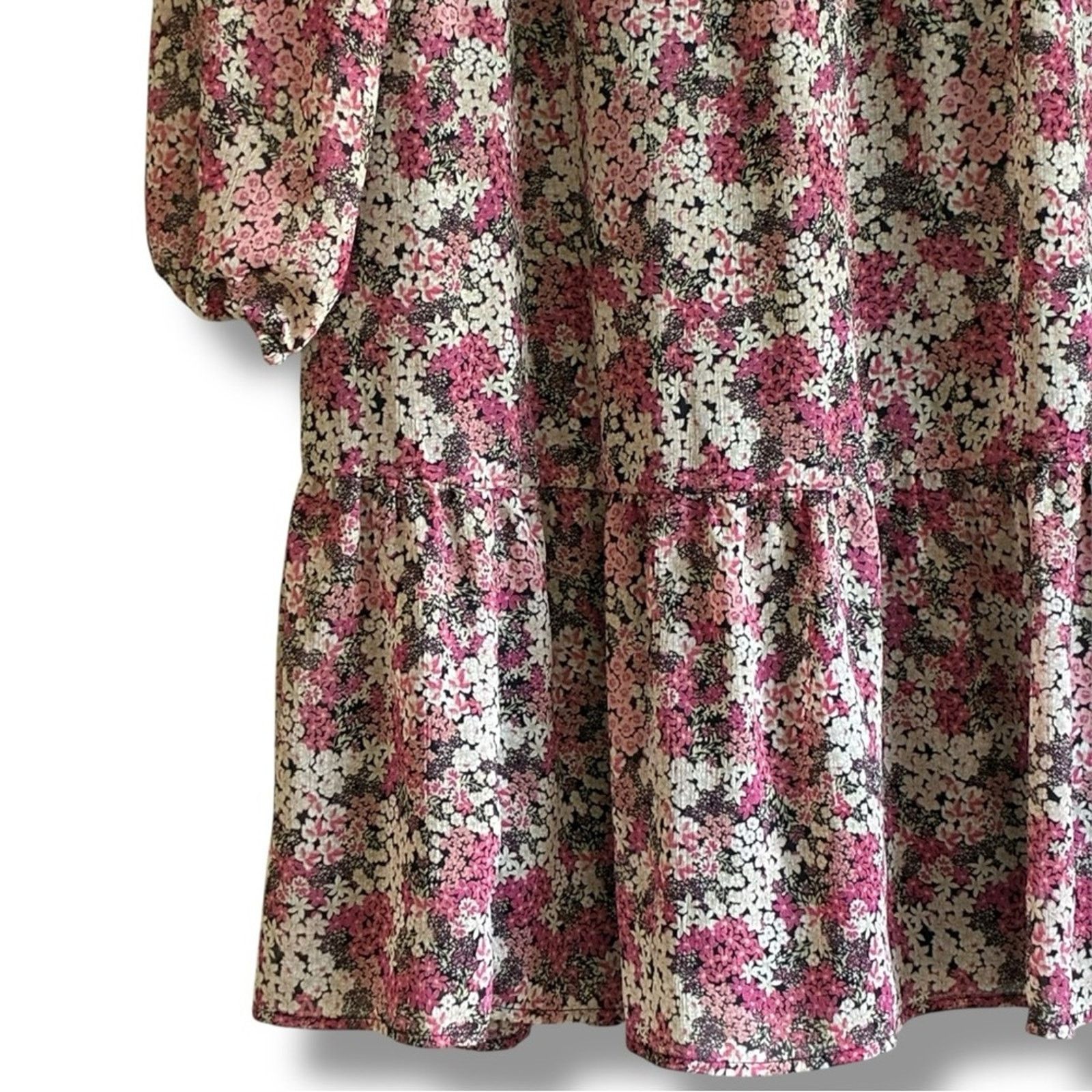 Loft LOFT Petite floral tiered long sleeve shirtdress Size XS / US 0-2 / IT 36-38 - 5 Thumbnail