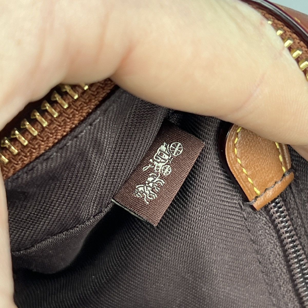 Coach × Designer Coach Mini Crossbody Bag Leather Monogram Brown Beige Size ONE SIZE - 14 Thumbnail