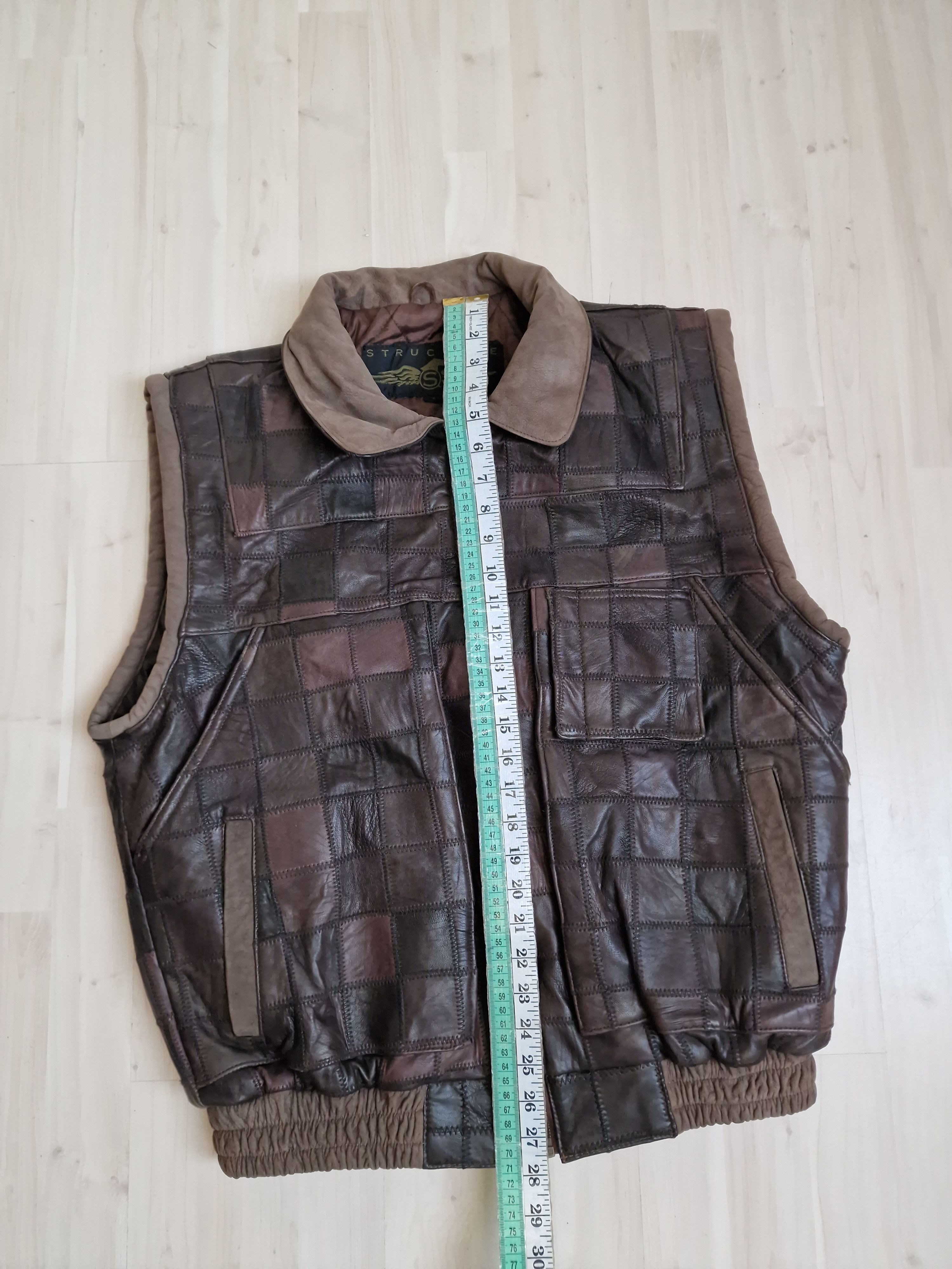 Genuine Leather × Vintage Genuine Leather Vintage Vest bomber deep front pockets Size US S / EU 44-46 / 1 - 14 Thumbnail