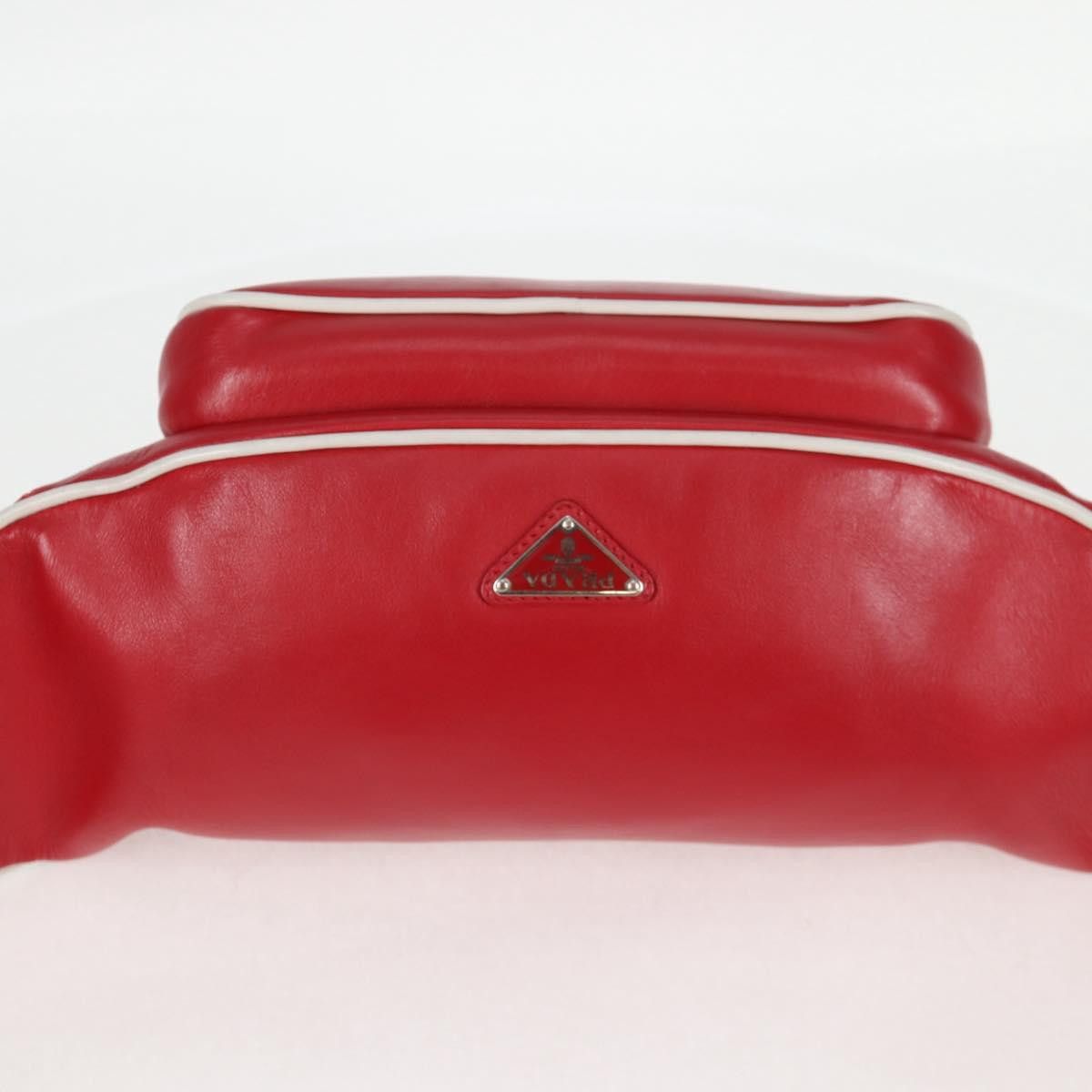 Prada PRADA Body Bag Leather Silver Red Size ONE SIZE - 5 Thumbnail