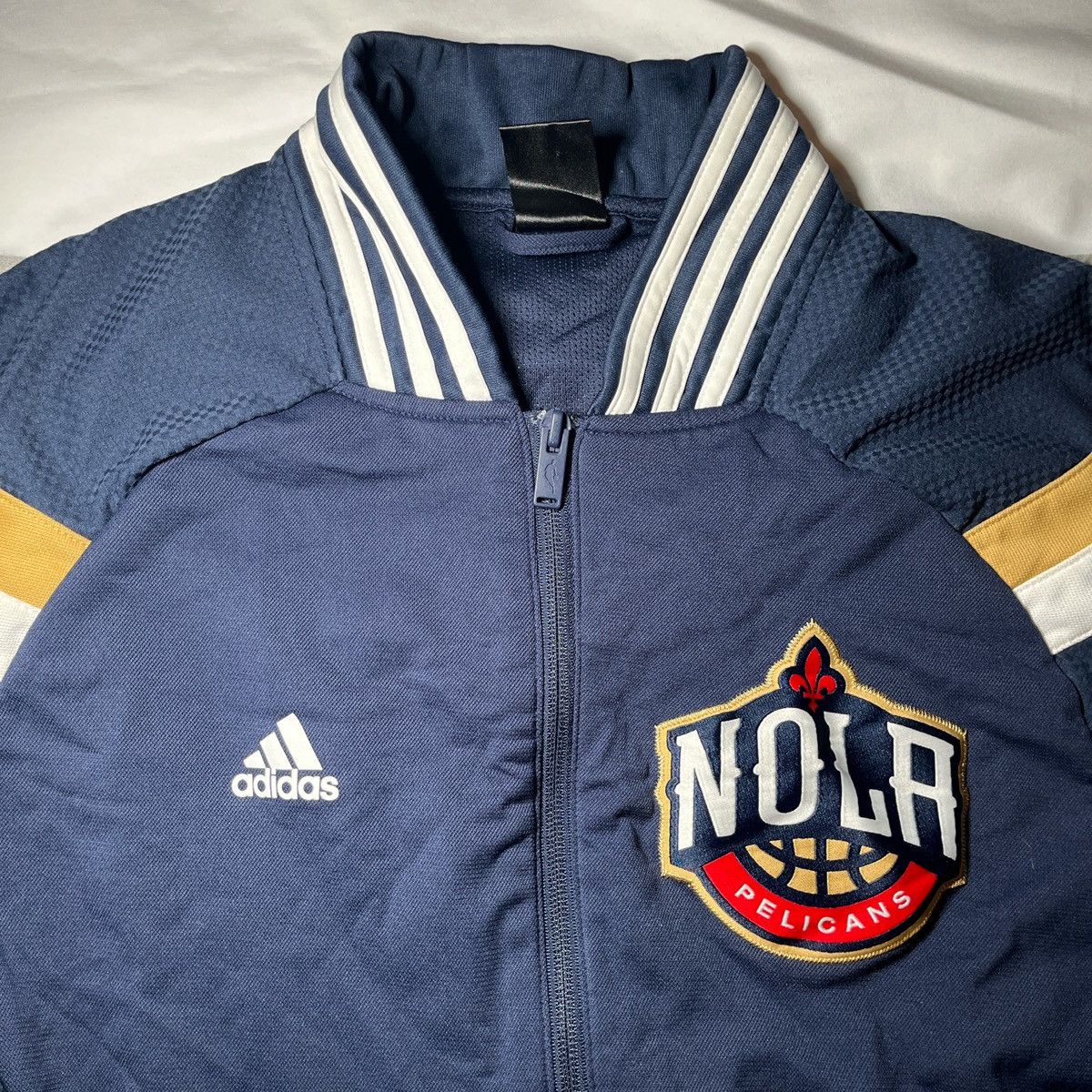 Adidas Navy Adidas New Orleans Pelicans Warm Up Jacket Size US L / EU 52-54 / 3 - 2 Thumbnail