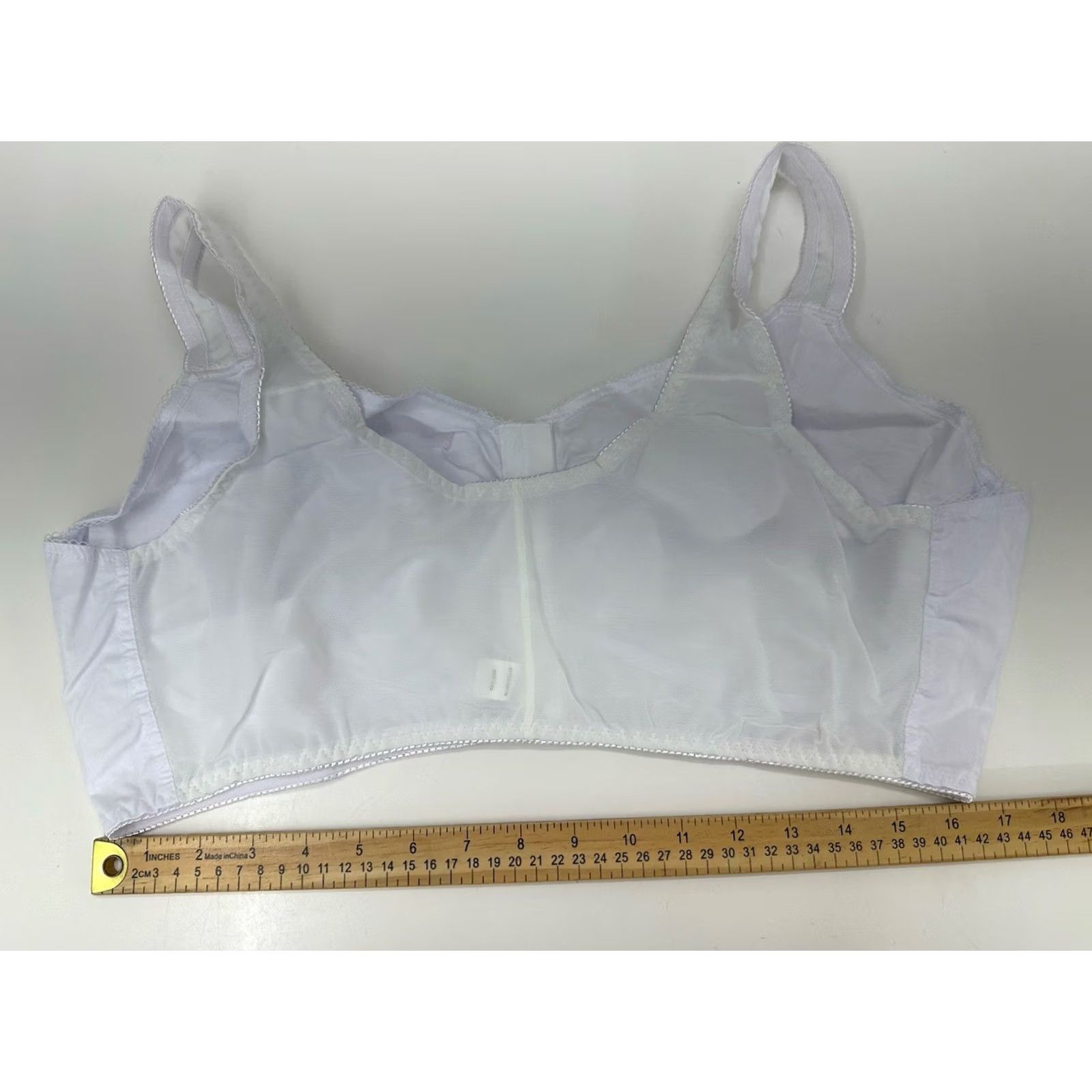 Bones No Bones Bra Womens Bra Size 48D White Front Closure NWTs Black 58776 Adjustable Strap Plus Size Cup D Womens Bra Size ONE SIZE - 7 Thumbnail