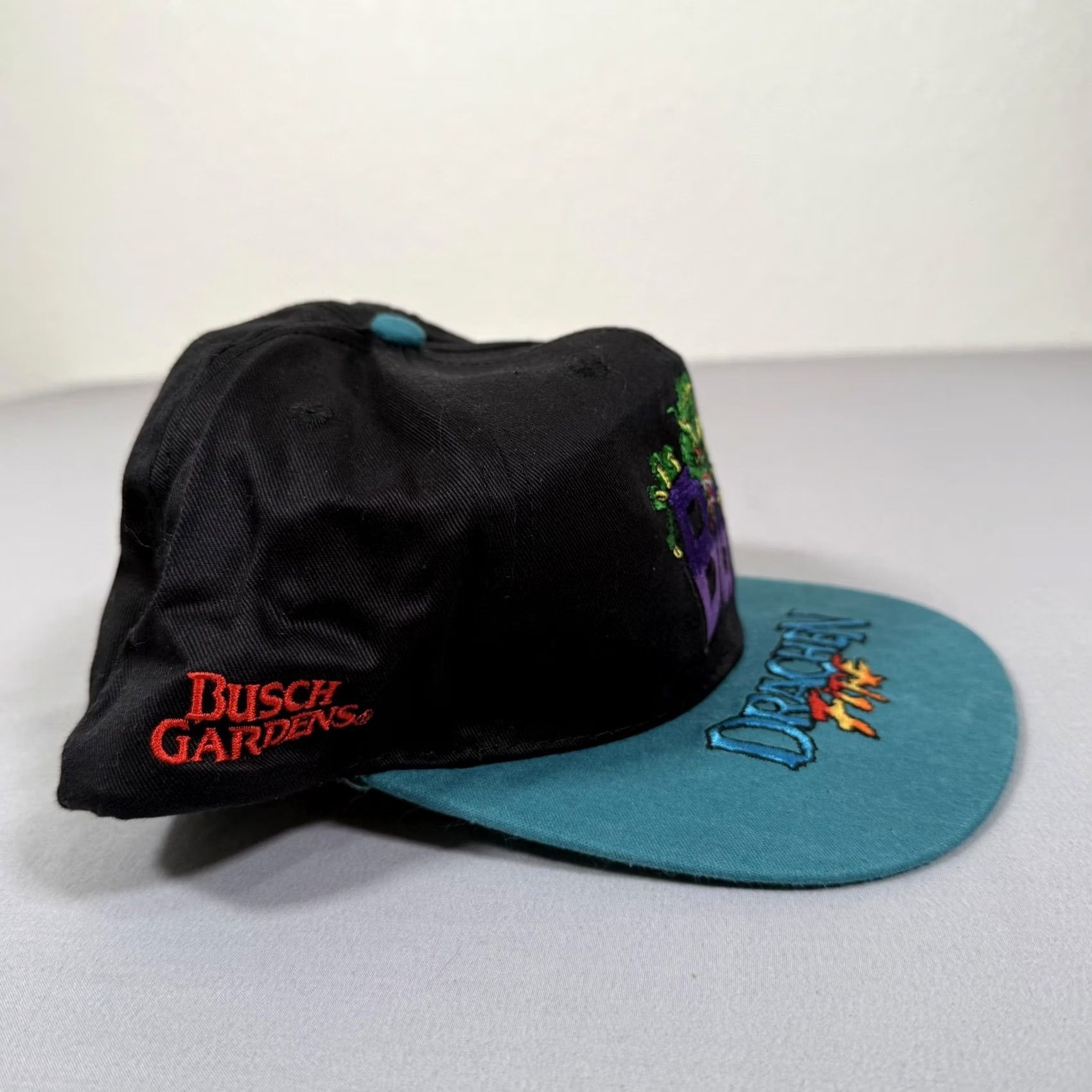 Vintage VINTAGE Busch Gardens Drachen Fire Snapback Hat Cap Black Mens One Size Size ONE SIZE - 3 Thumbnail