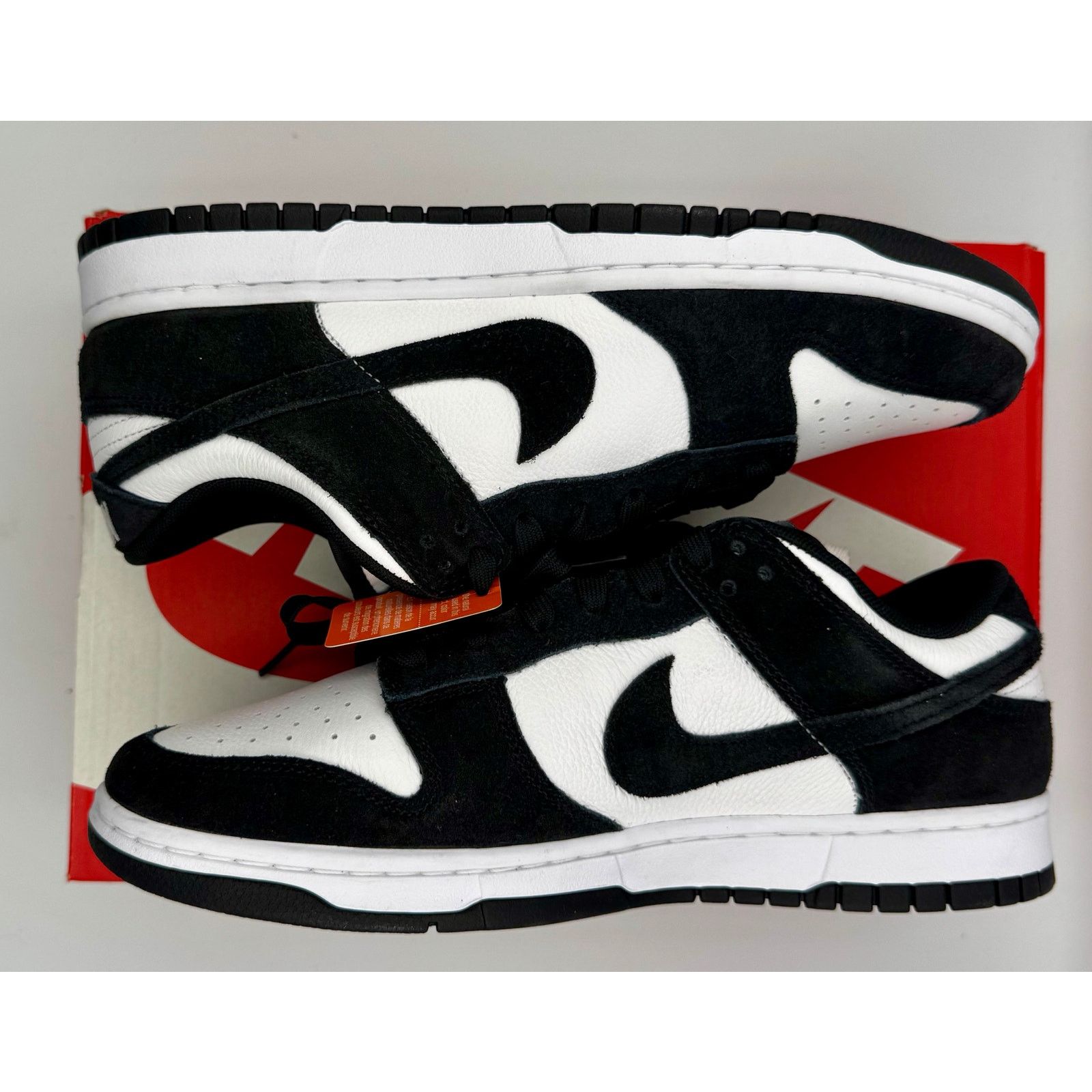 Nike Nike Dunk Low Panda Suede White Black FQ8249-100 Sz 10 # 366 Size US 10 / EU 43 - 2 Thumbnail