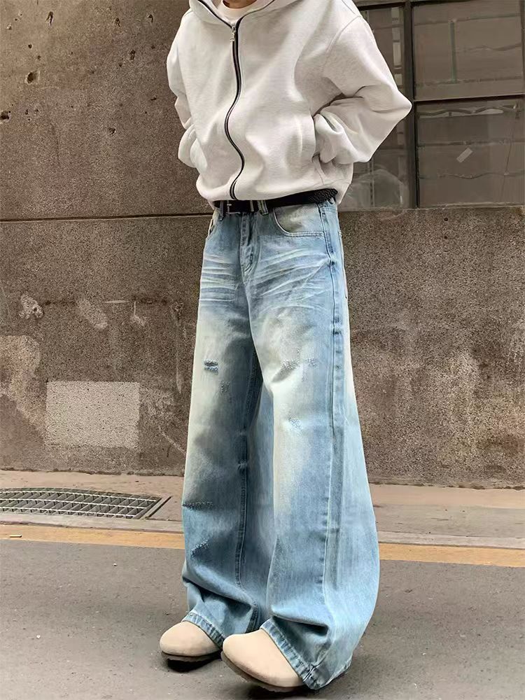 Designer × Jean × Vintage Vintage baggy ripped y2k jeans Size US 34 / EU 50 - 4 Thumbnail
