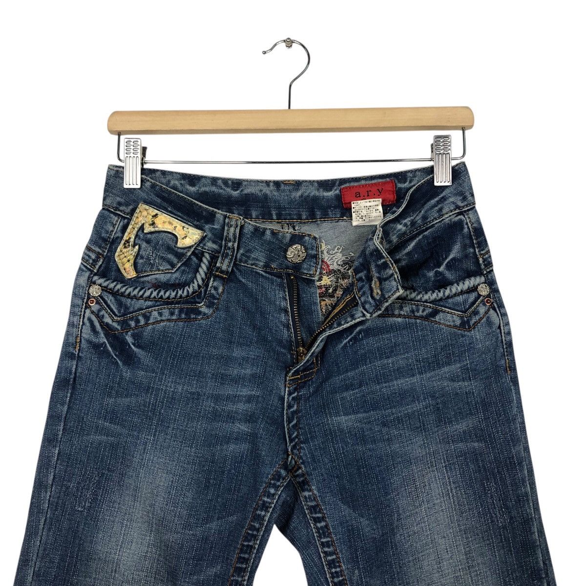 Japanese Brand ARY Denim “Angel Wing” Embroidered Back Graphic Jeans Size 28" / US 6 / IT 42 - 19 Thumbnail