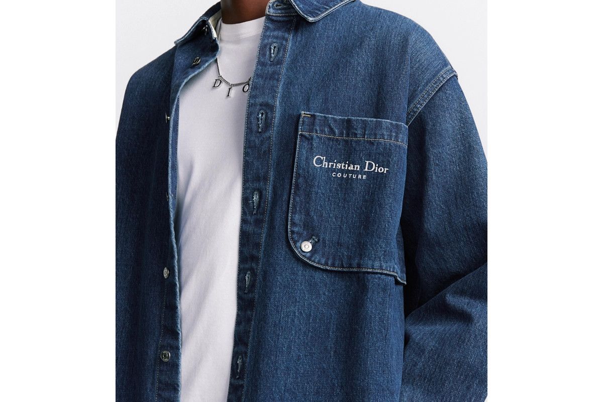 Dior o1bcso1str0226 Christian Couture Overshirt in Blue Size US L / EU 52-54 / 3 - 7 Thumbnail