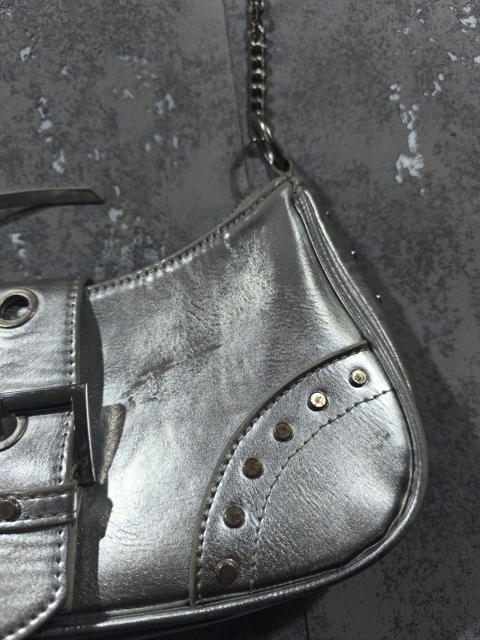 Hysteric Glamour Metallic Silver Y2k Shoulder-Bag Size ONE SIZE - 9 Thumbnail