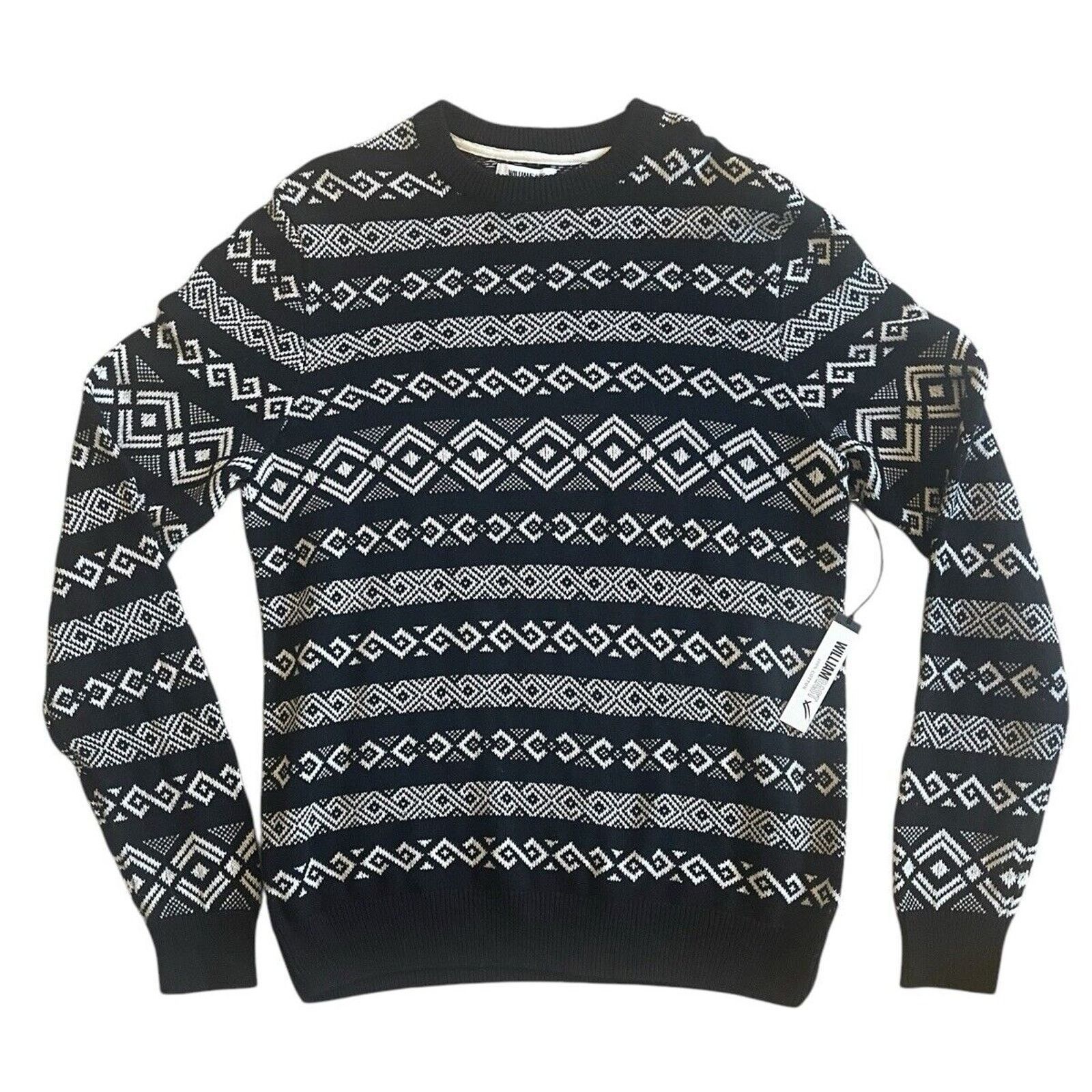 William Rast William Rast Men’s Cotton Black White Sweater Large NWT Size US L / EU 52-54 / 3 - 1 Thumbnail