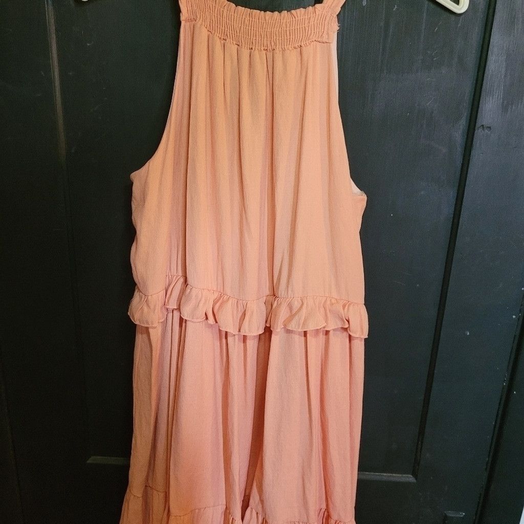 LSDworldpeace Peach Love, peach dress, NWT, Size 26w Size 4XL / US 24-26 - 8 Thumbnail