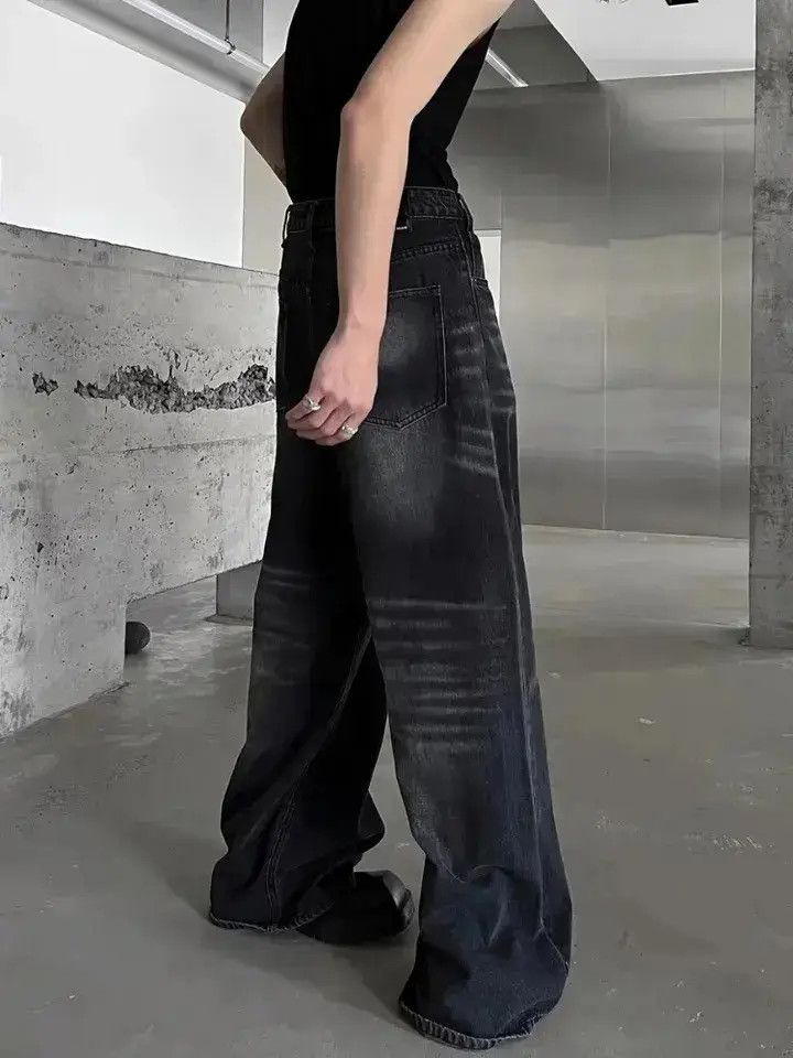 Japanese Brand Baggy Jeans grunge Y2k high waist wide leg pants streetwear Size US 32 / EU 48 - 6 Thumbnail