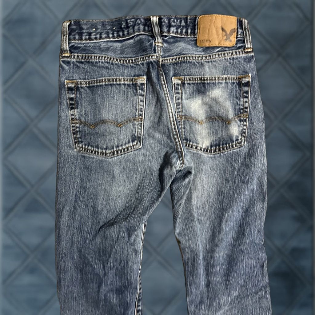 American Eagle Outfitters American Eagle Outfitters Jeans Main Selling Point Slim Straight Denim 30x30 28-30 Inseam Blue 5-Pocket Distressed Leather Logo Belt Loops Mens Jeans Size US 28 / EU 44 - 1 Thumbnail