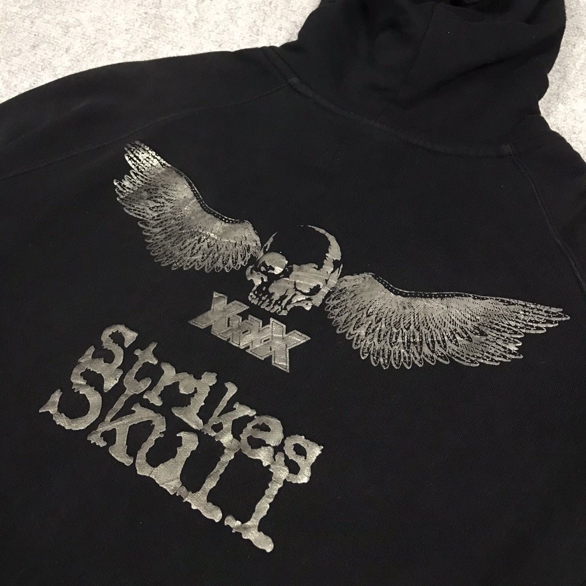 Japanese Brand JAPAN STRIKES SKULL XXXX BLACK FULL ZIPPER HOODIES Size US M / EU 48-50 / 2 - 5 Thumbnail