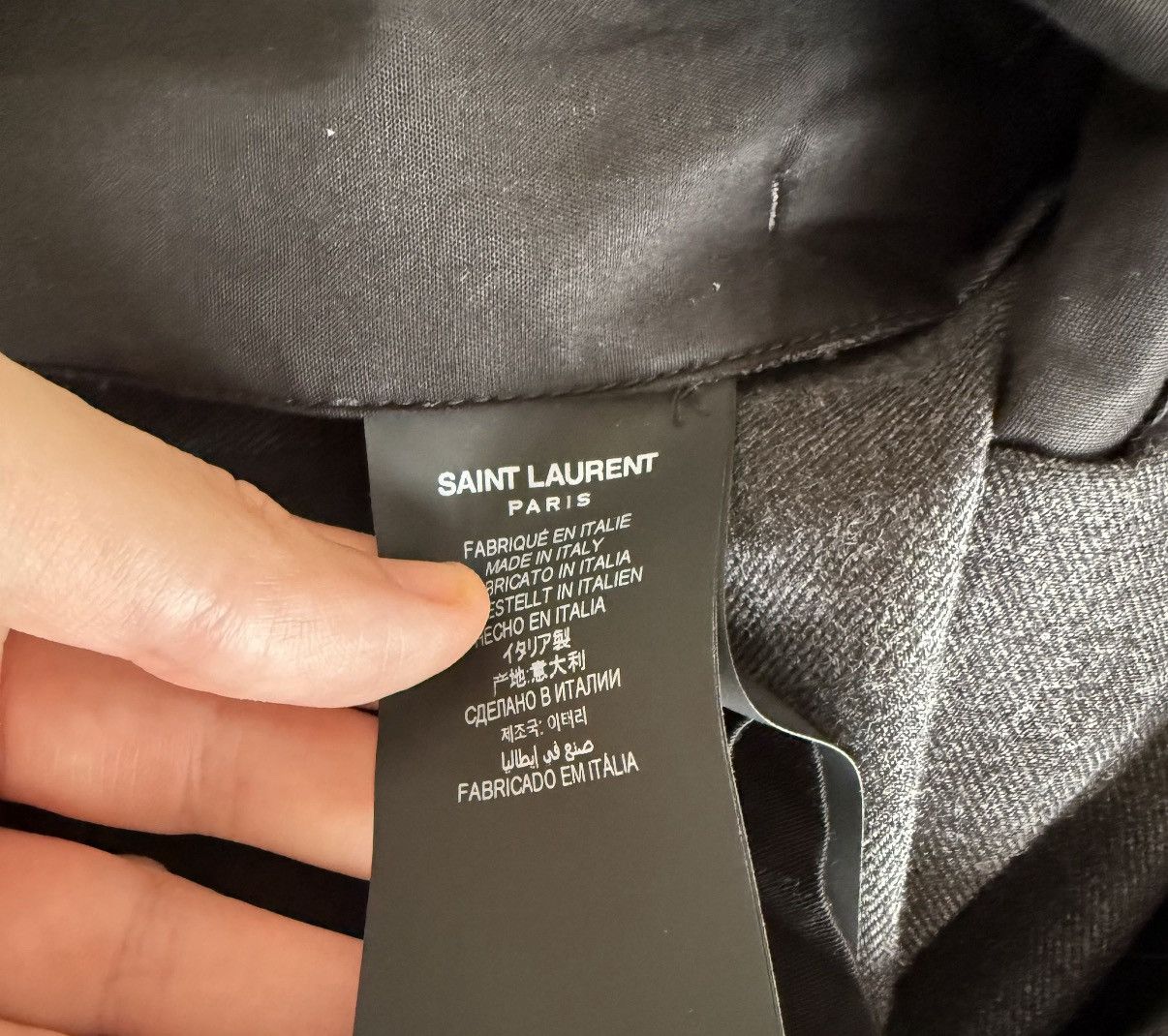 Saint Laurent Paris FW23 Saint Laurent Wool Trousers in Striped Black/Gray Size US 34 / EU 50 - 12 Thumbnail