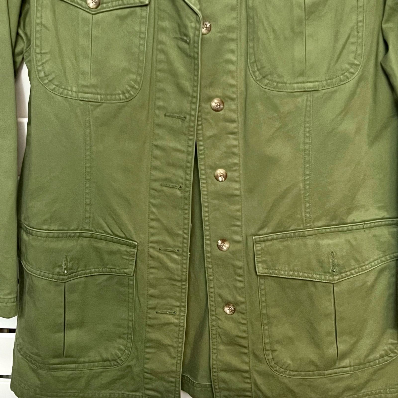 St. Johns Bay Jacket With Belt Long Sleeve Button Down Army Green Jacket Size M / US 6-8 / IT 42-44 - 6 Thumbnail