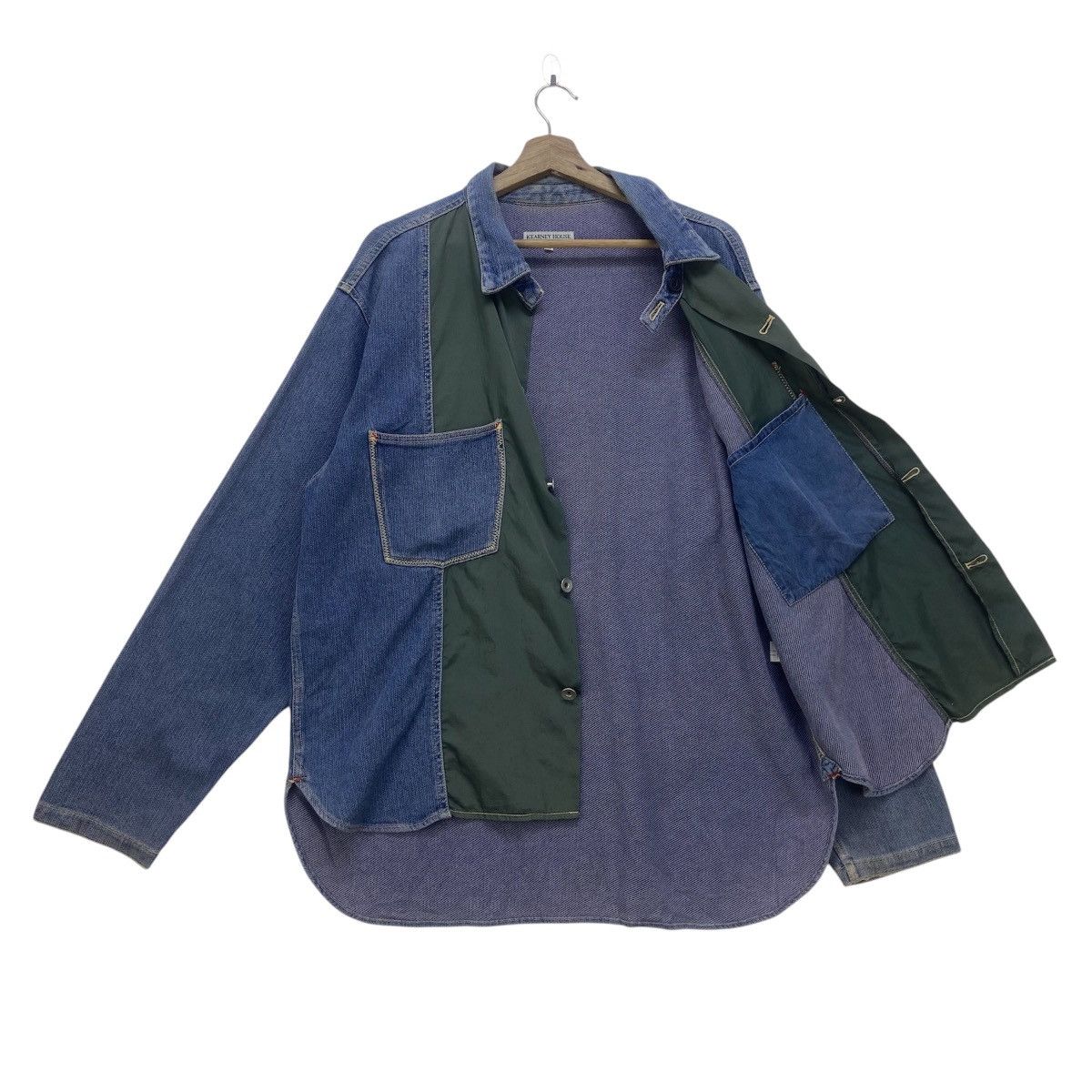 Designer × Japanese Brand × Vintage 🔥 Kearney House Sashiko Boro Indigo Two-tone Jacket Size US M / EU 48-50 / 2 - 2 Thumbnail