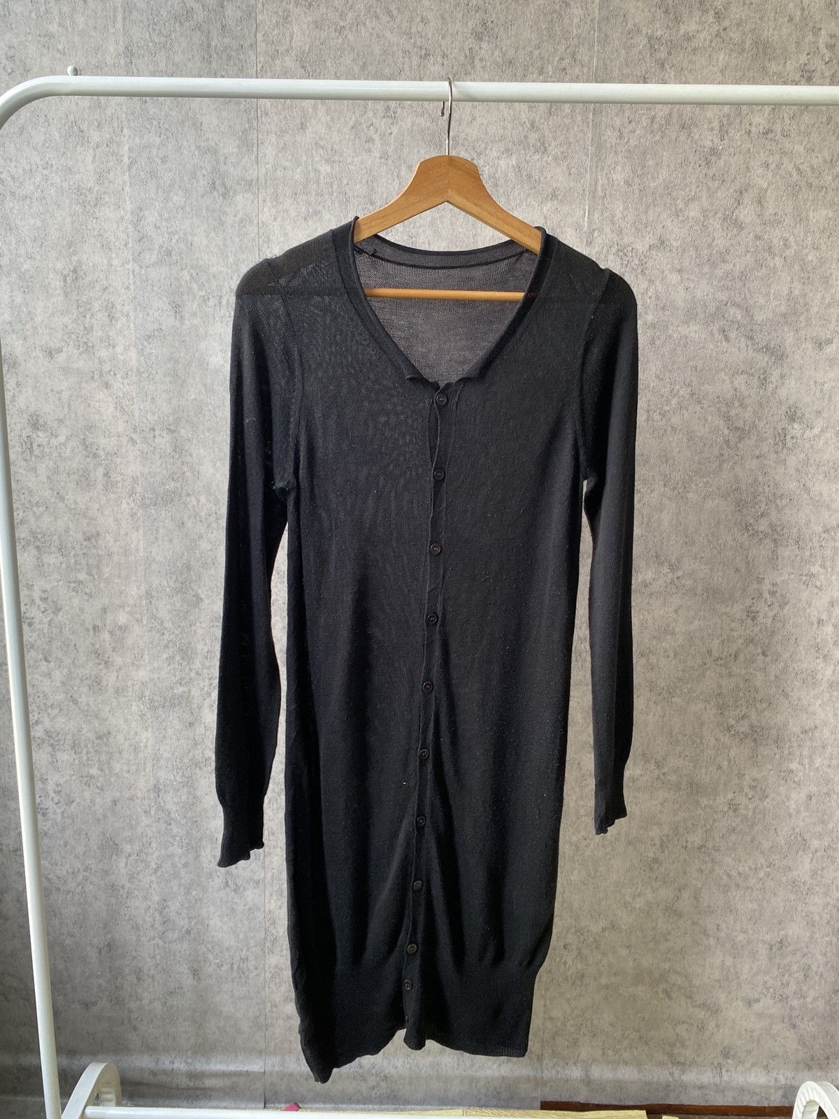 Yohji Yamamoto Noir Black Long Cardigan Knitwear
