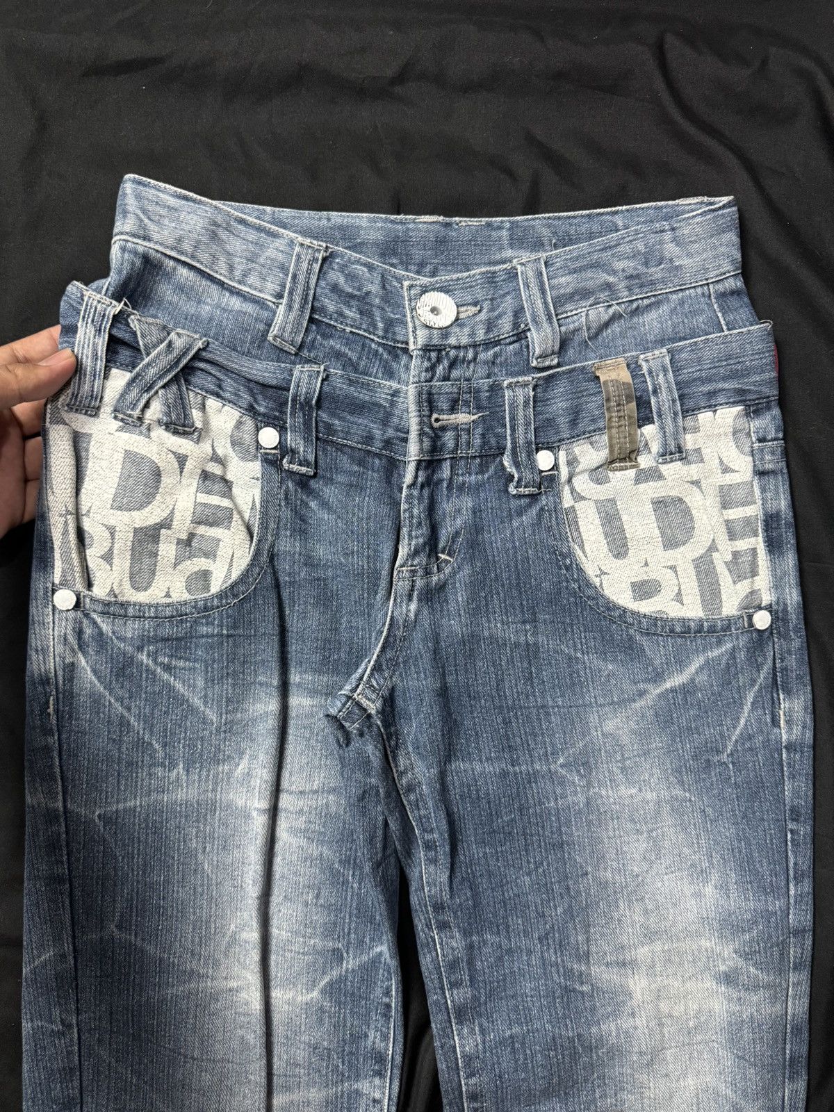 Tornado Mart Double Waist Sirmione Poem Japanese Denim PPFM Styled Size US 29 - 11 Thumbnail