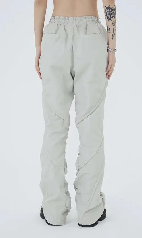 VIBE Beige Stack Plated Wide Flared Sweatpants Size US 32 / EU 48 - 7 Thumbnail